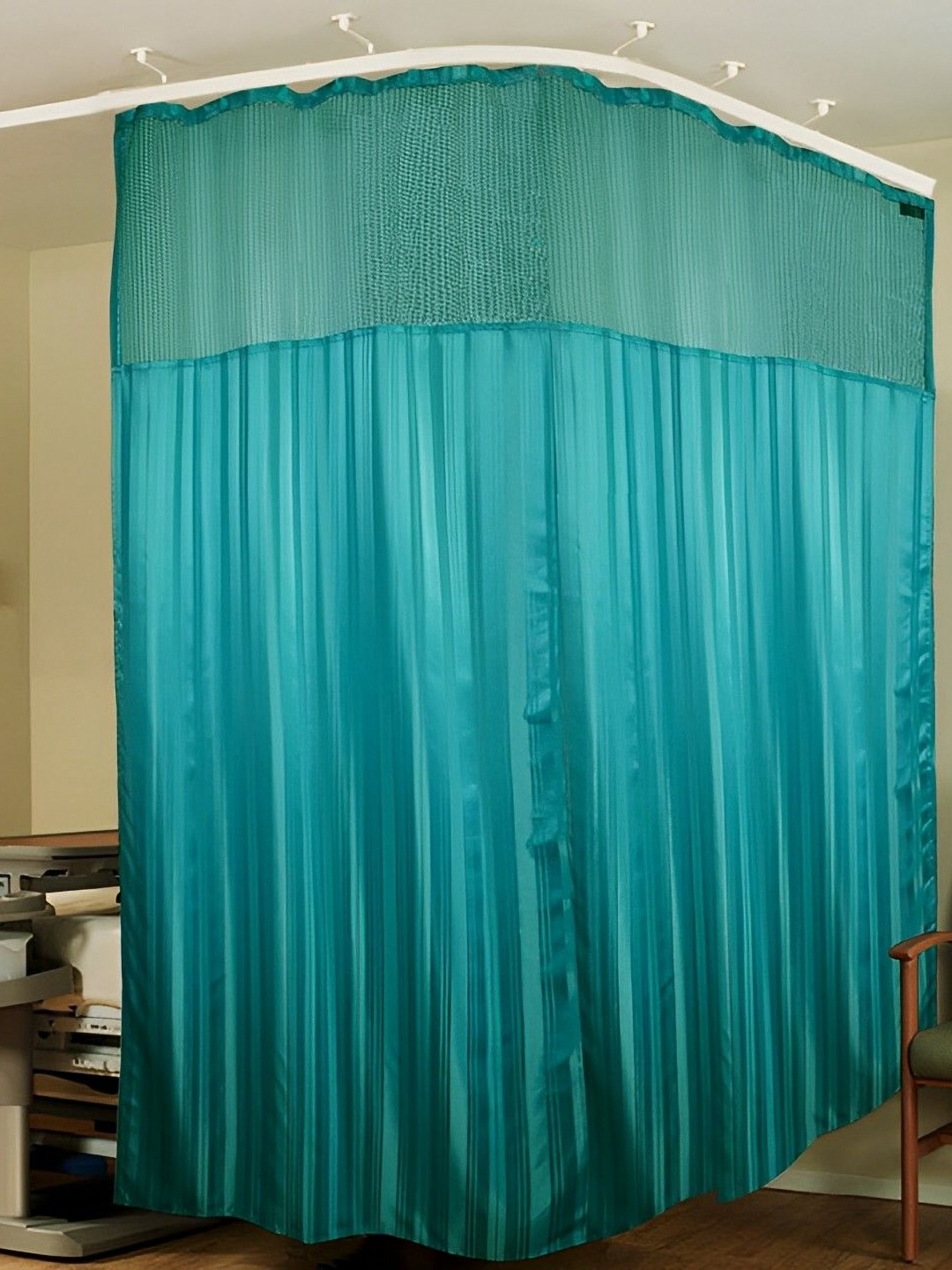 

Lushomes Green Clinic Curtain With Hooks