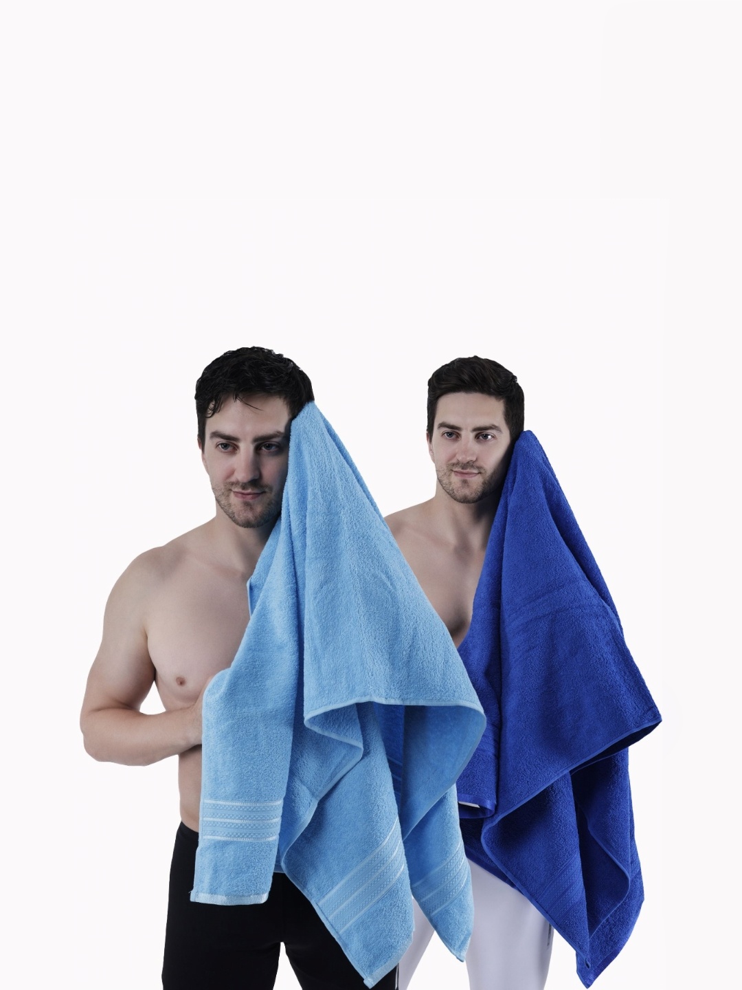 

Dollar Blue & Turquoise Blue 2 Pieces Cotton 400 GSM Bath Towel