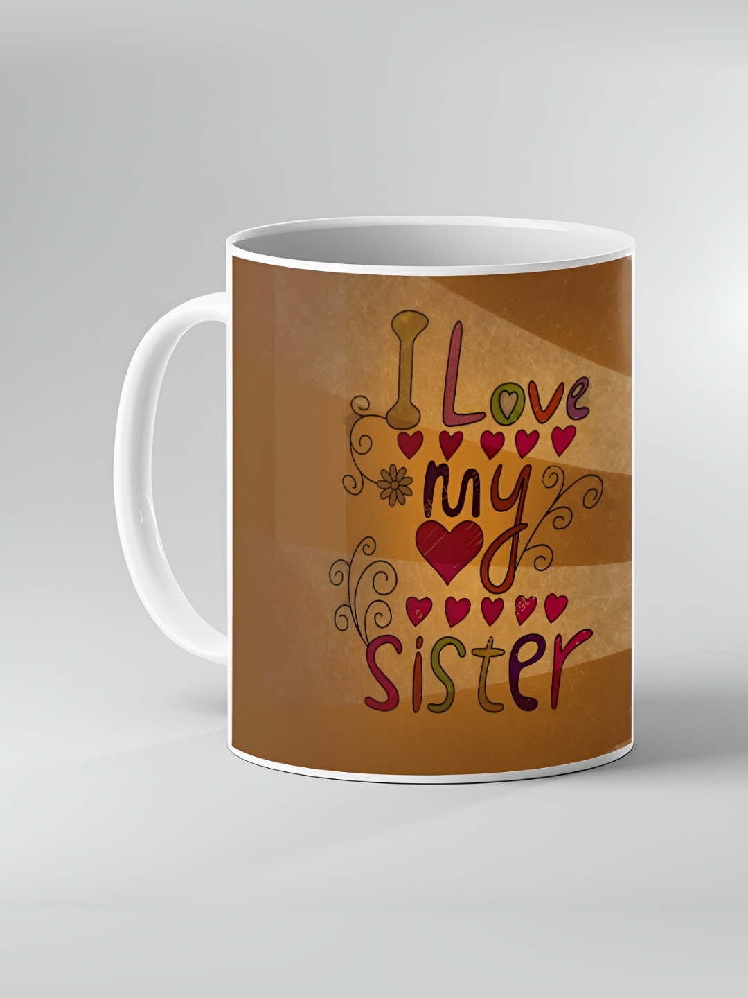 

Keviv White and Brown Text or Slogans Printed Ceramic Glossy Mugs 325ml