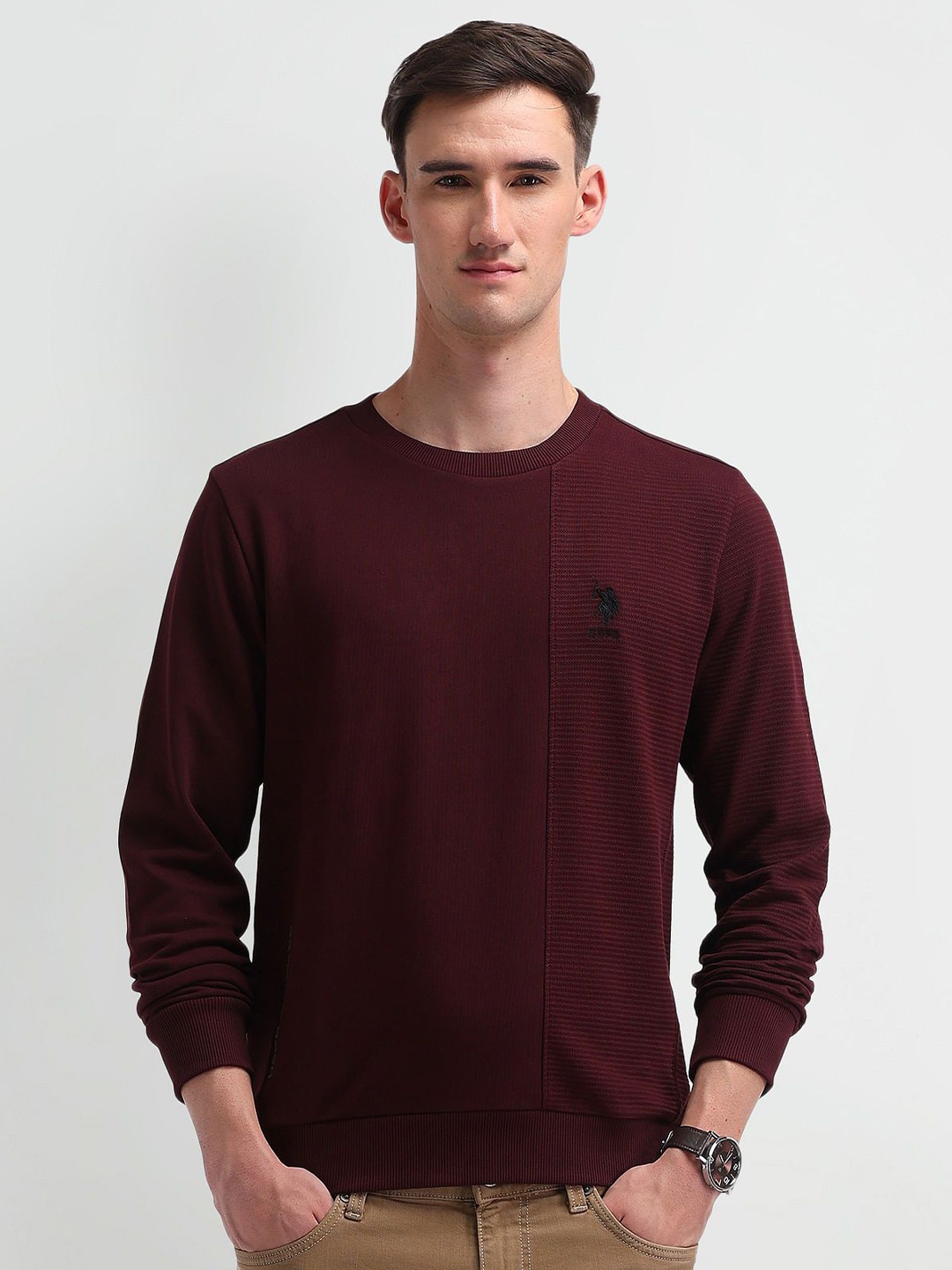

U.S. Polo Assn. Denim Co. Men Sweatshirt, Maroon