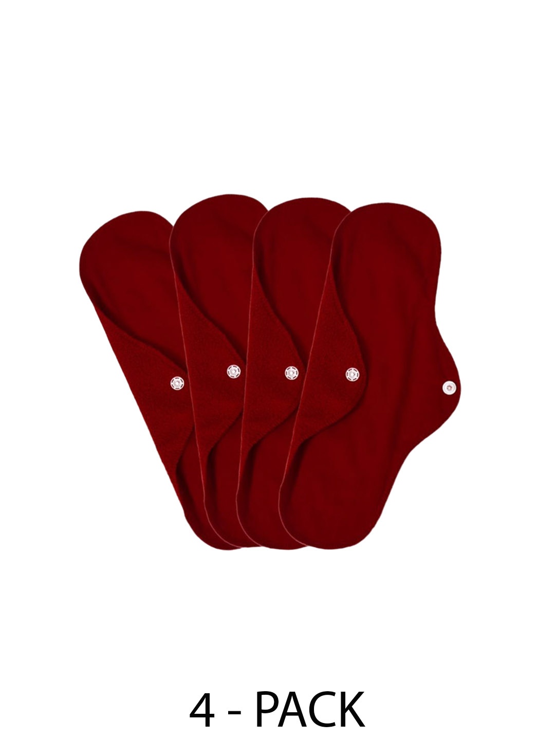 

CareDone 4Pcs Washable & Reusable Leakproof Sanitary Cloth Pads, Maroon