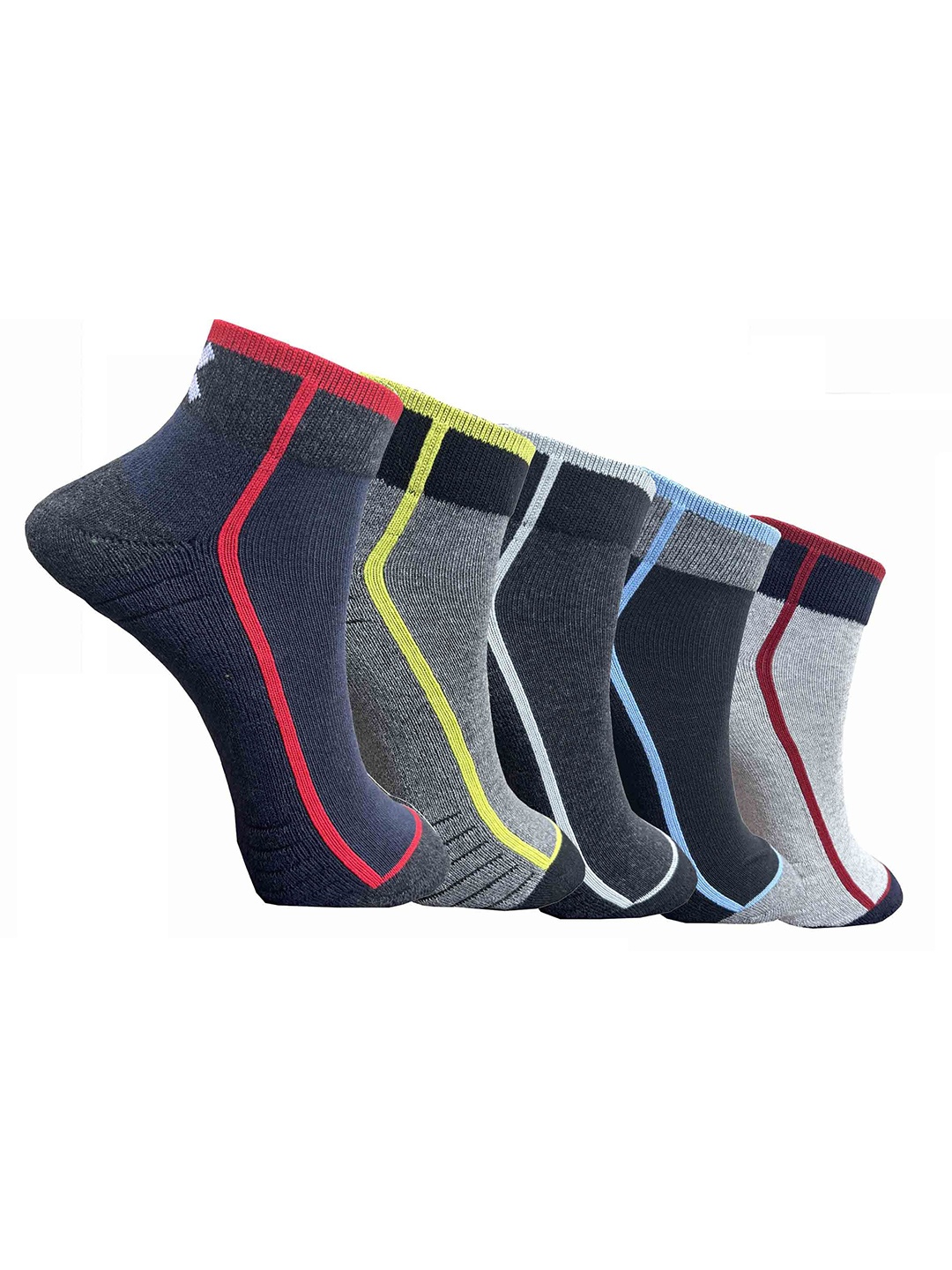

HRX by Hrithik Roshan Women Pack Of 5 Ankle-Length Socks, Yellow