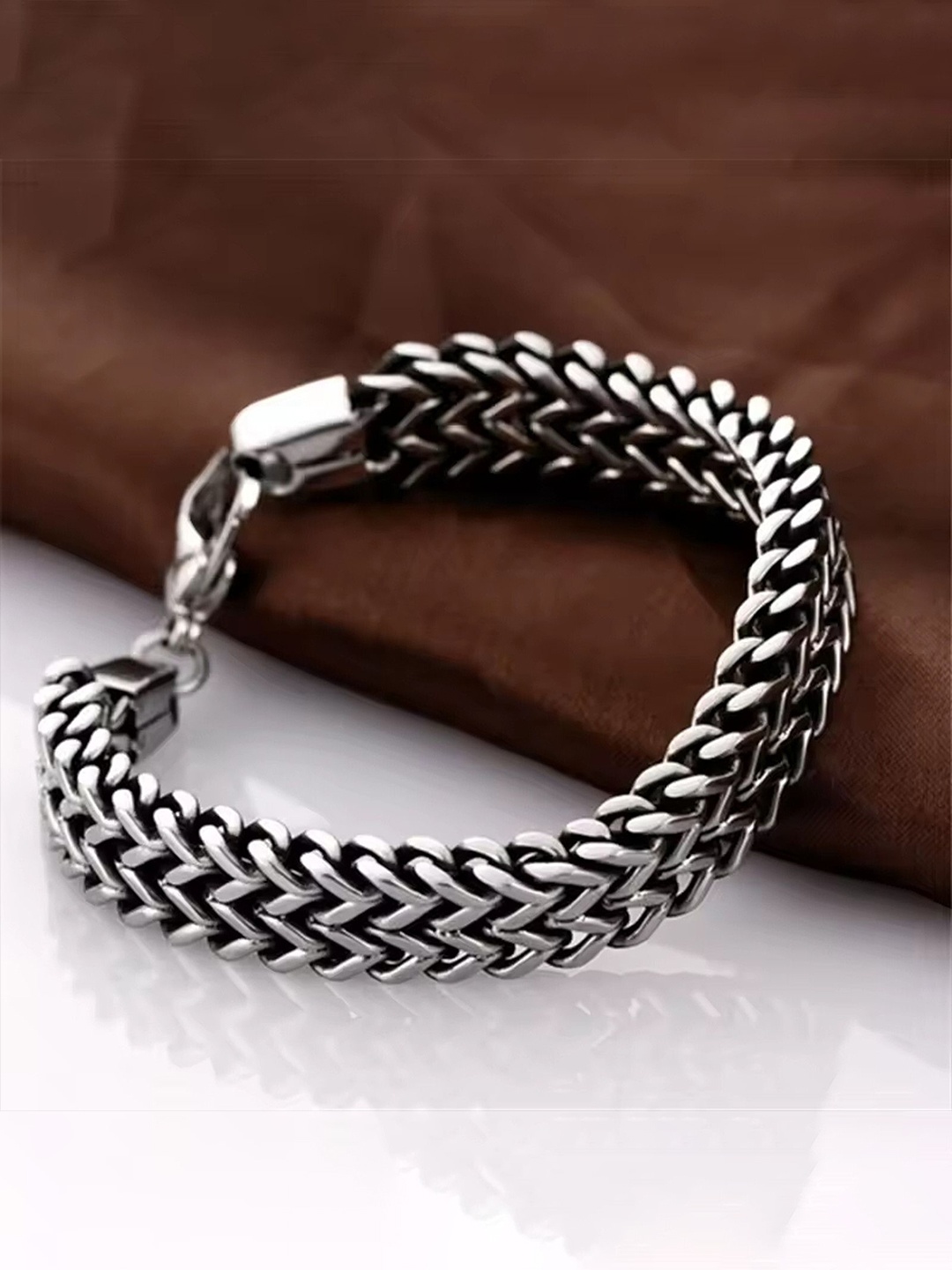 

Lila Men Wraparound Bracelet, Silver