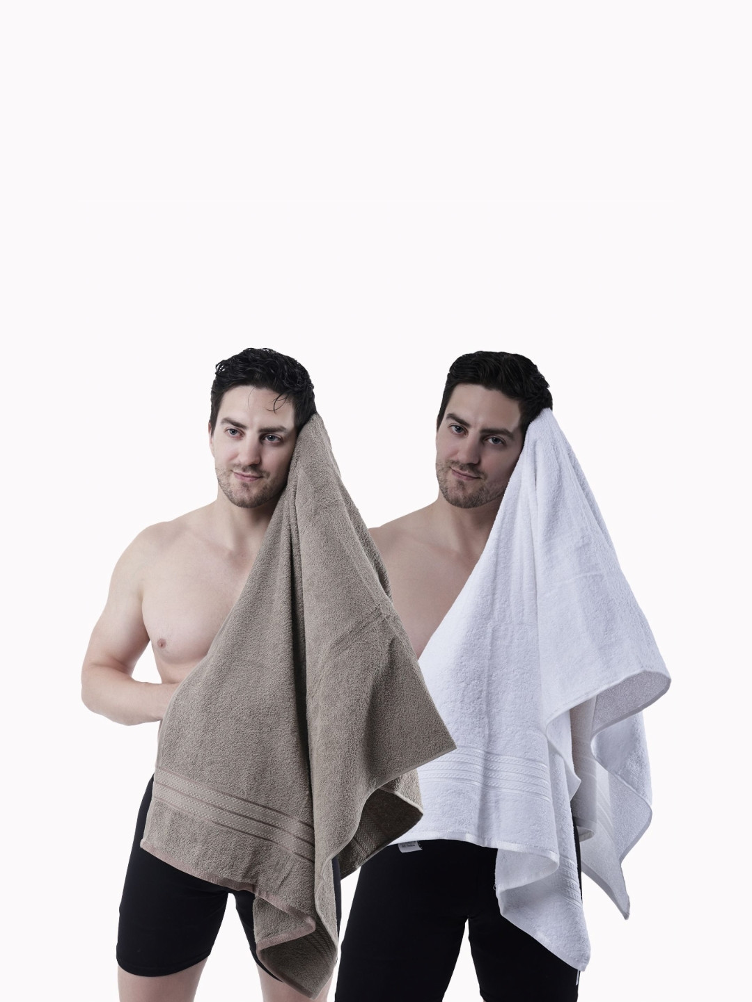 

Dollar Beige & White 2 Pieces Cotton 400 GSM Bath Towels