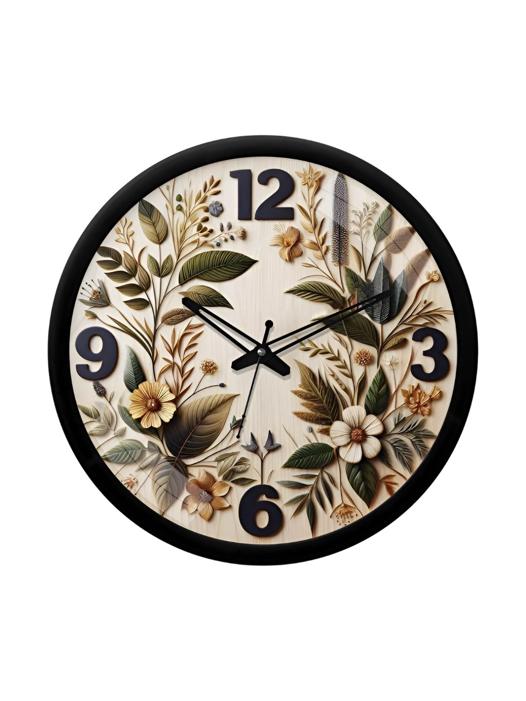 

RANDOM Printed Round Shaped Sweep Silent Movement Contemporary Wall Clock, Grey