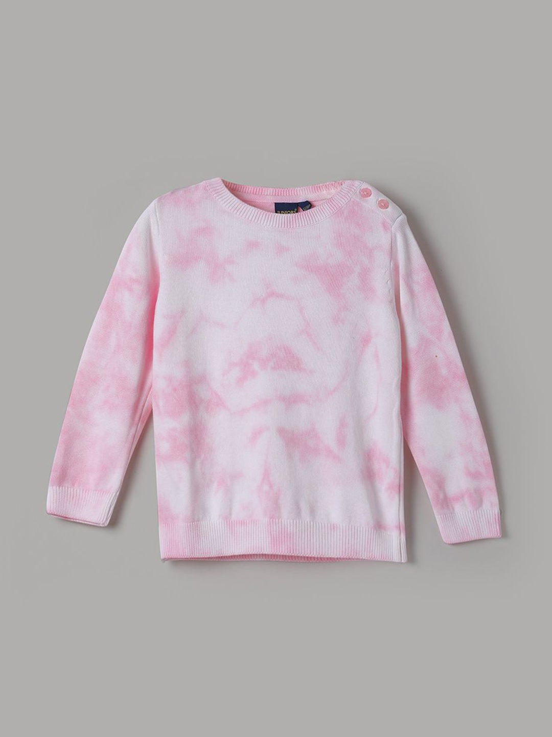 

Fame Forever by Lifestyle Girls Printed Pure Cotton Pullover Sweater, Pink