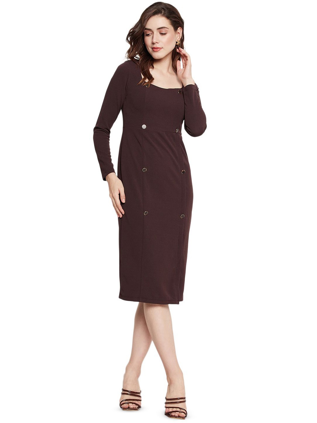 

Madame Sheath Dress, Brown