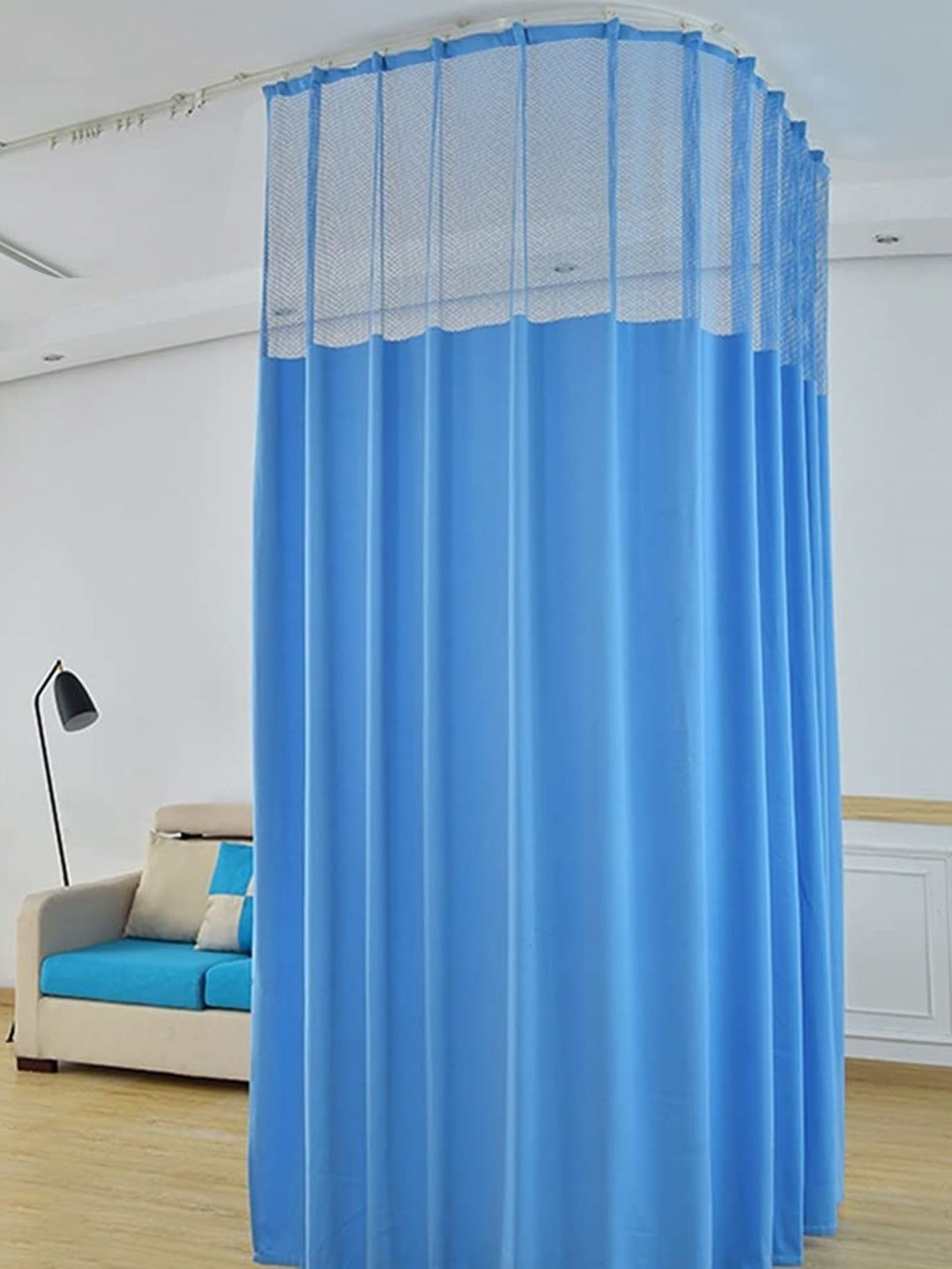 

Lushomes Blue Metal Hospital Window Curtains