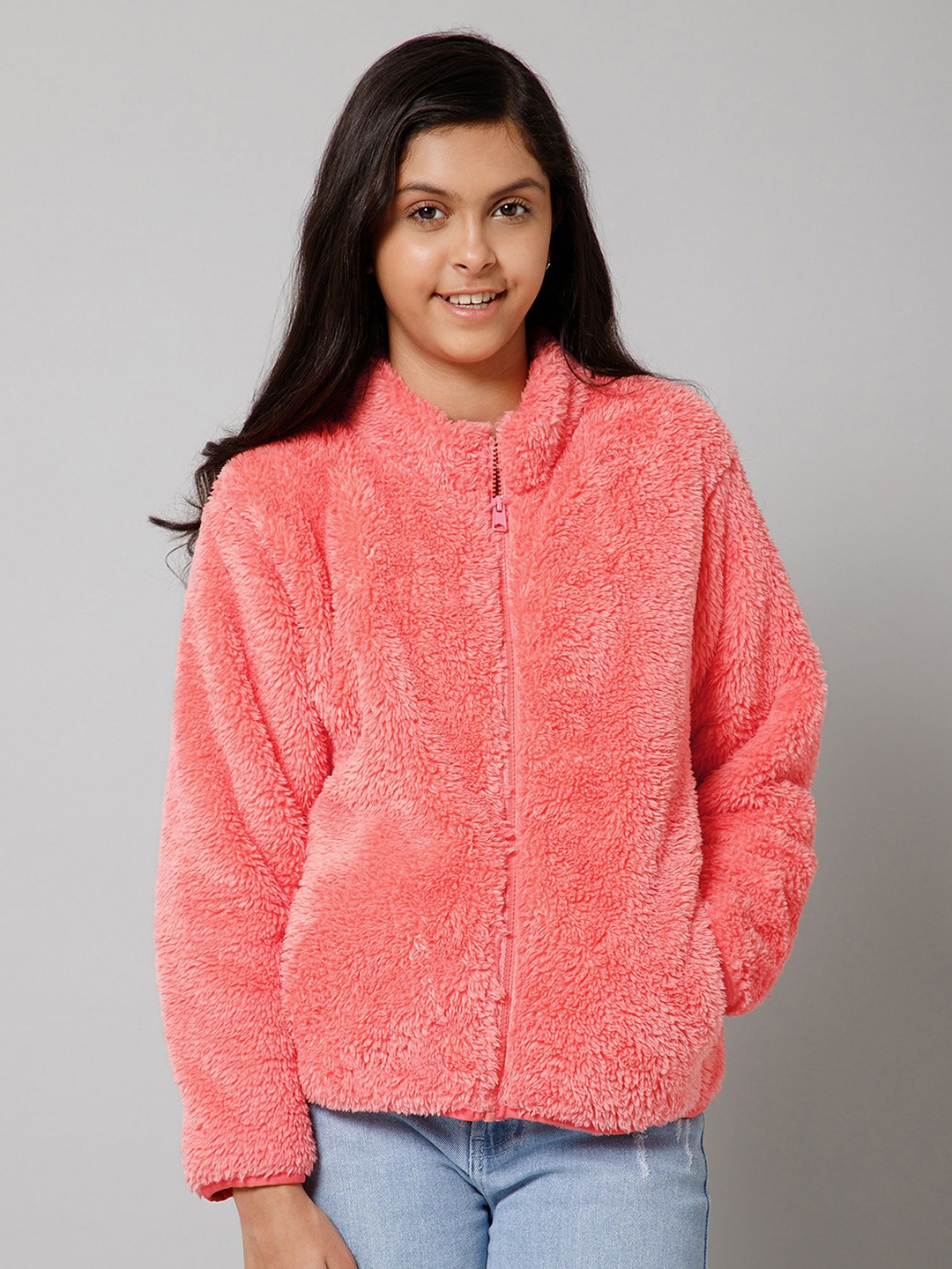 

Alan Jones Girls Open Front Jacket, Pink