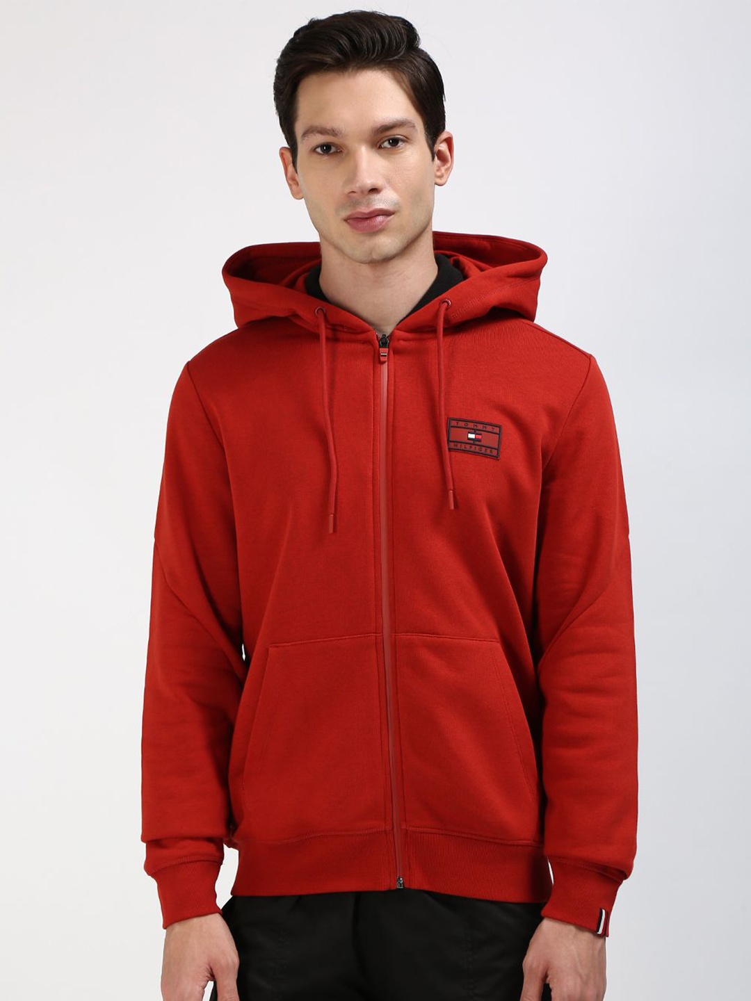 

Tommy Hilfiger Women Men Hooded Pullover Sweaters, Red