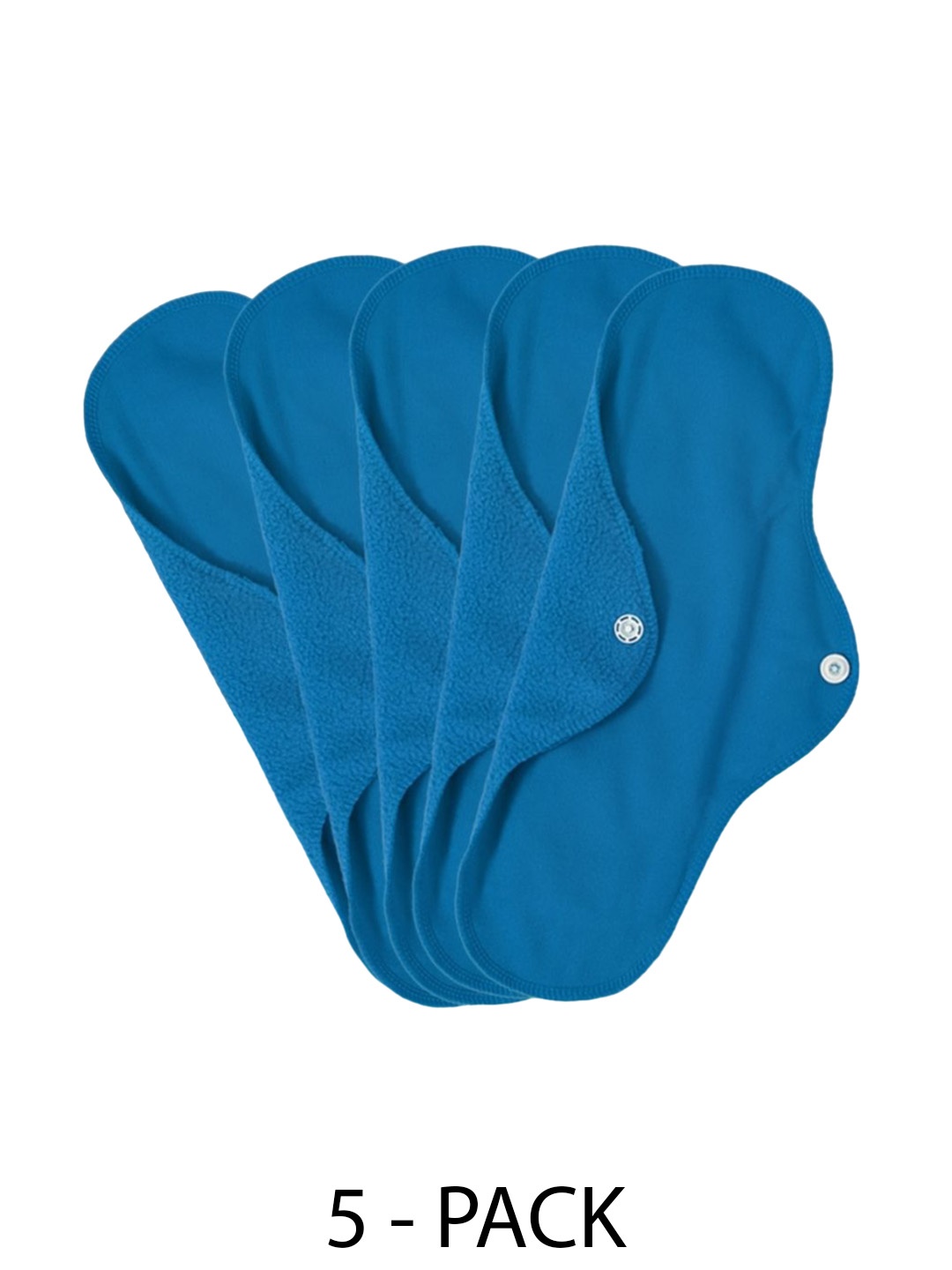 

CareDone 5Pcs Washable & Reusable Leakproof Sanitary Cloth Pads, Blue