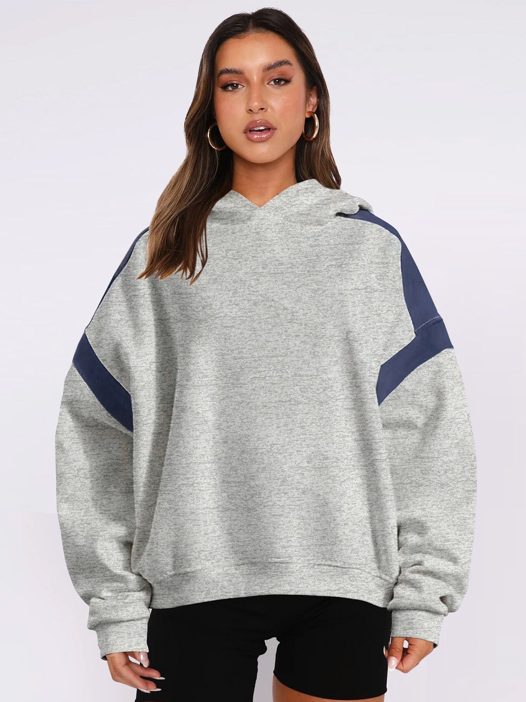 

StyleCast x Revolte Women Hooded Sweatshirt, Grey