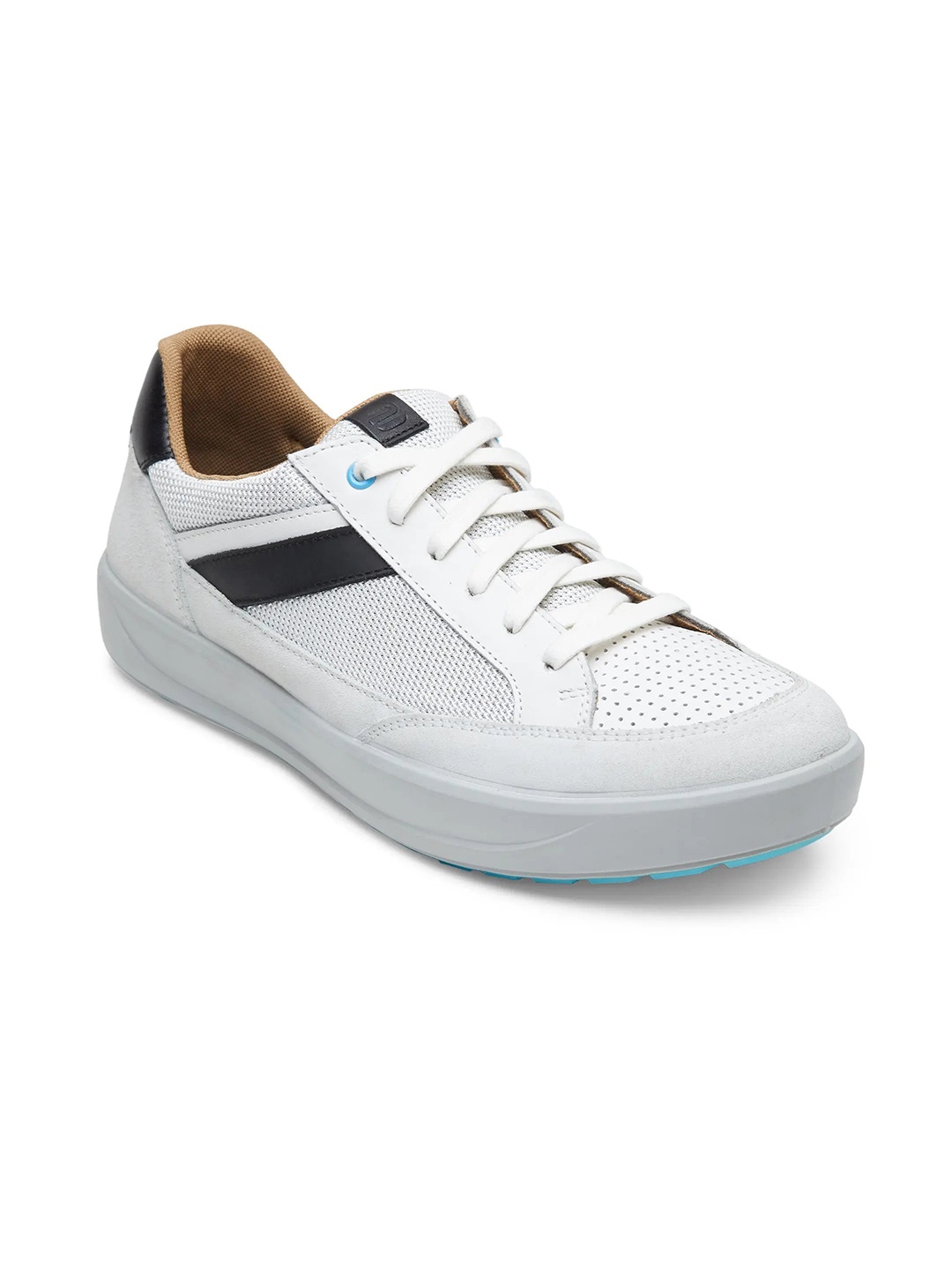 

ERGON Men Colourblocked Leather Driving Shoes, White