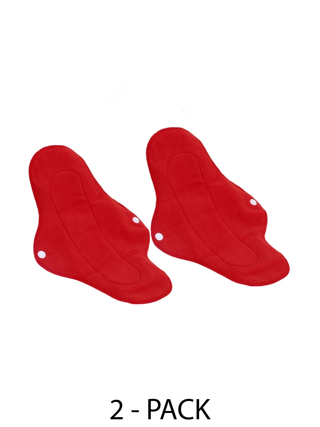 

CareDone 2Pcs Washable & Reusable Leakproof Sanitary Cloth Pads, Red