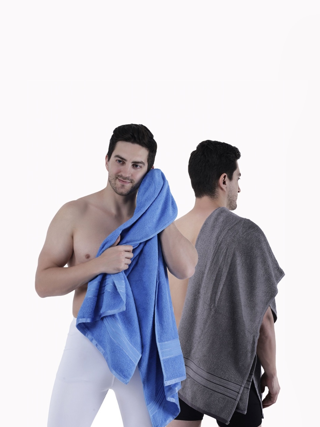 

Dollar Blue & Grey 2 Pieces Cotton 400 GSM Bath Towels