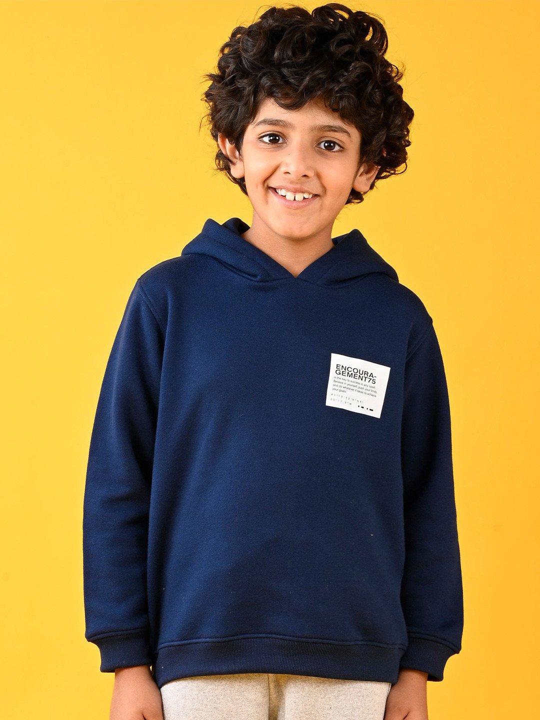 

Anthrilo Boys Printed Hooded Pullover Sweatshirt, Blue