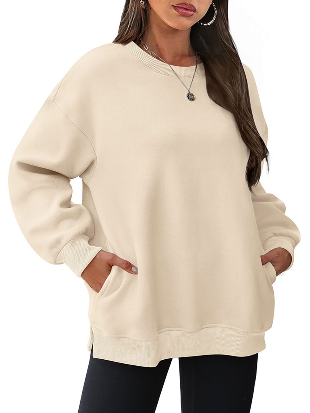 

StyleCast x Revolte Women Sweatshirt, Beige