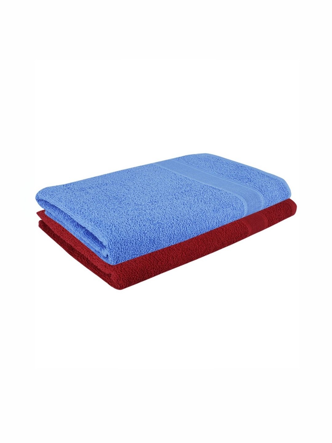 

Dollar Blue & Maroon 2 Pieces Cotton 400 GSM Bath Towel