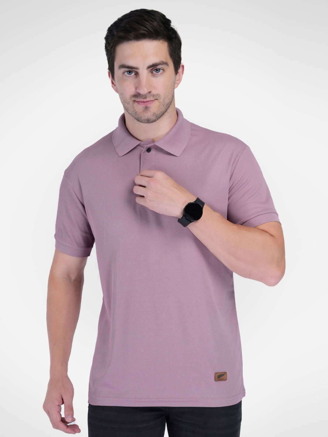 

Polo Plus Men Bio Finish Solid Polo Collar T-shirt, Mauve