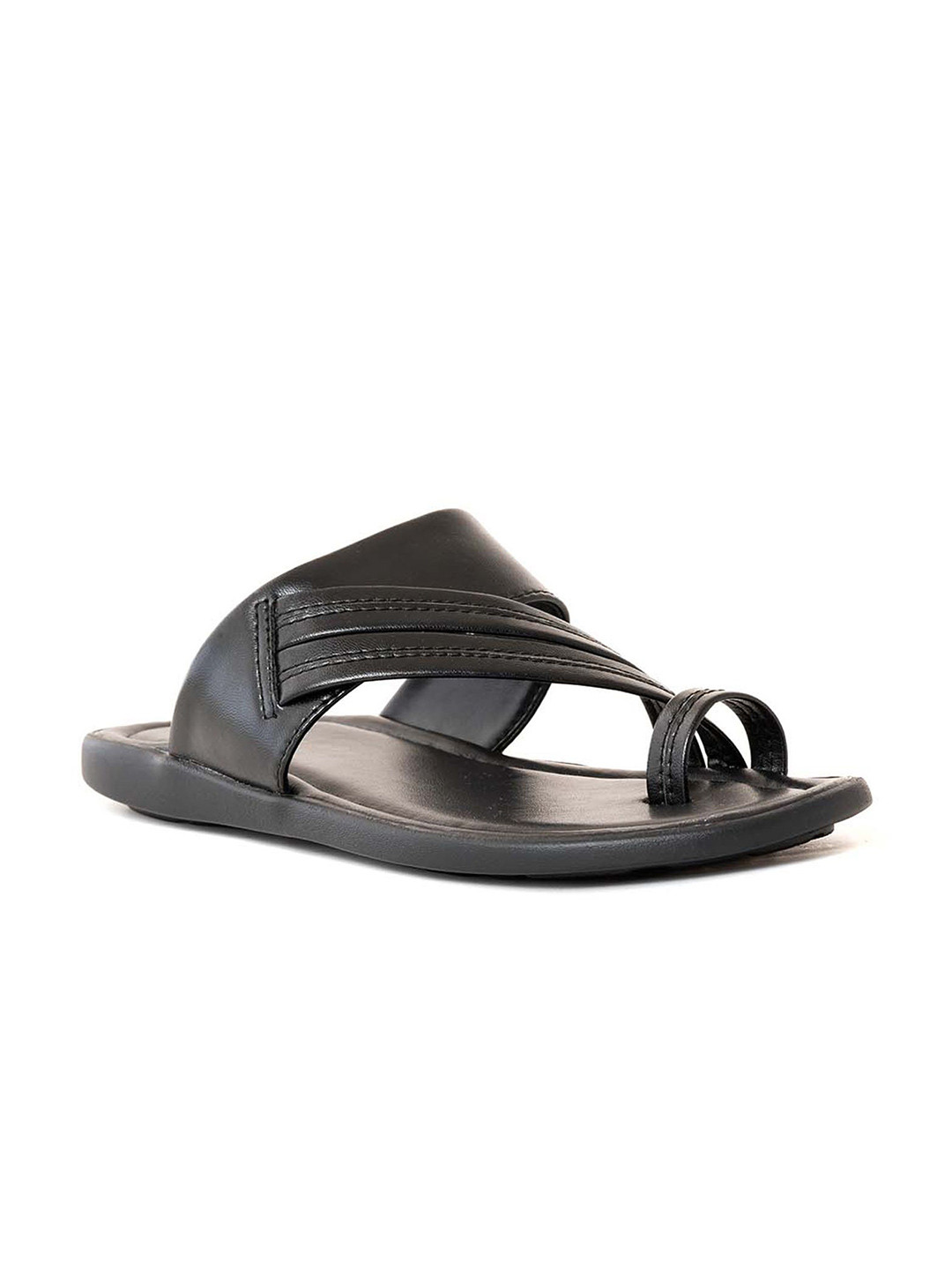 

Khadims Men Slip-On Comfort Sandals, Black