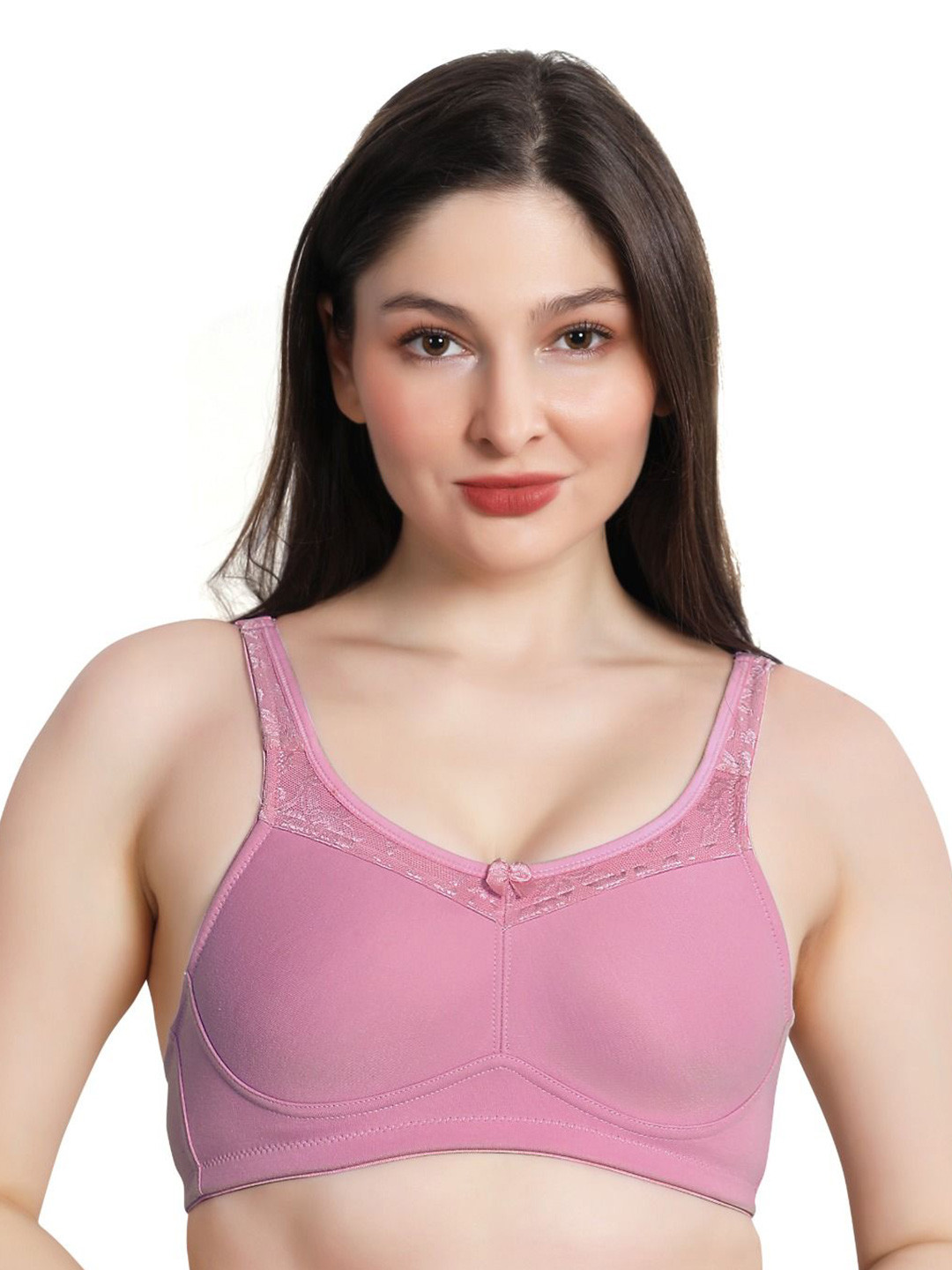 

Inner Amour Premium Full Coverage Cotton Minimizer Bra, Pink