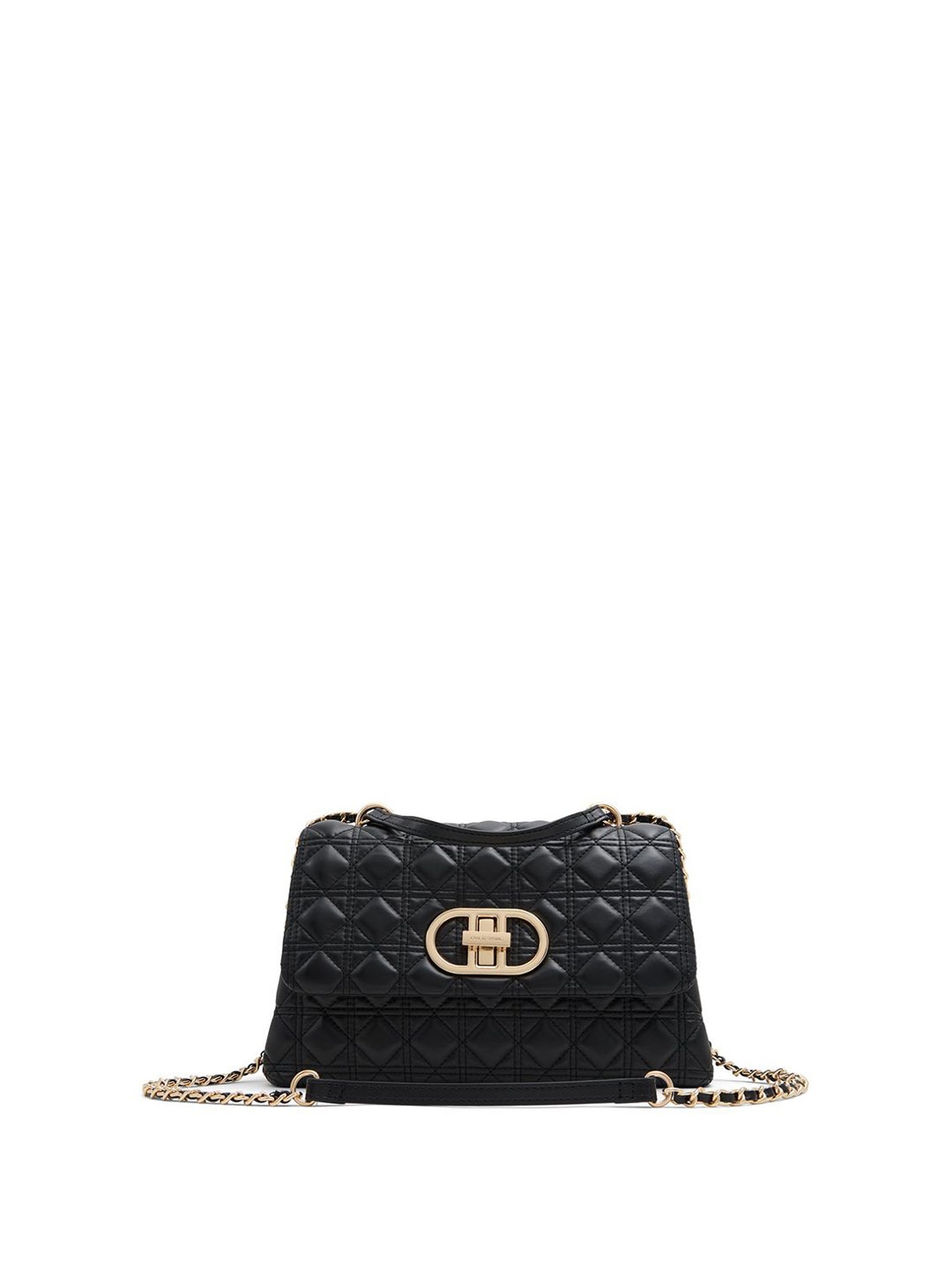 

Call It Spring Textured PU Structured Sling Bag with Fringed, Black