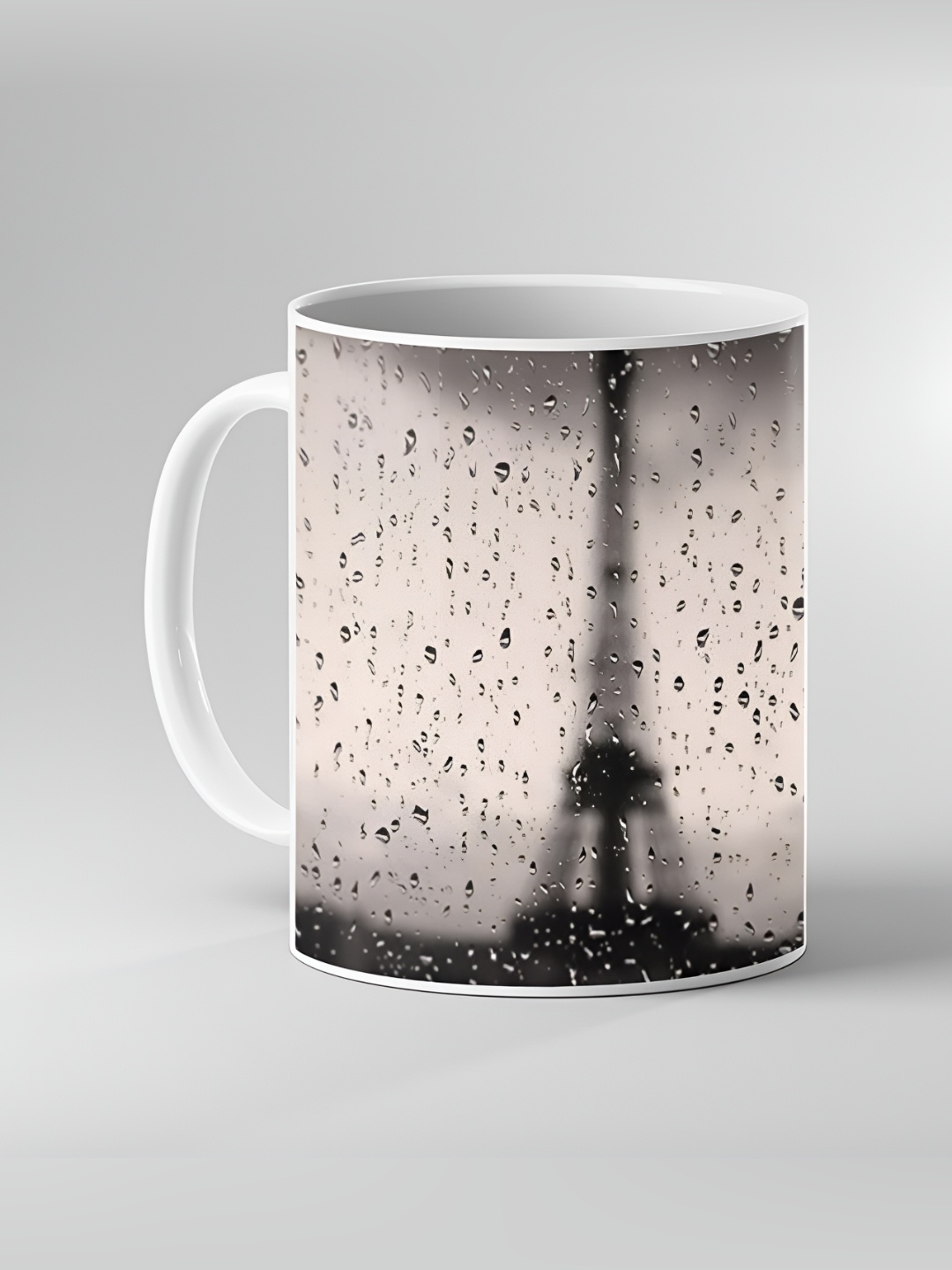 

Keviv White & Black Dishwasher and Microwave Safe Printed Ceramic Coffee Mug 325 ml