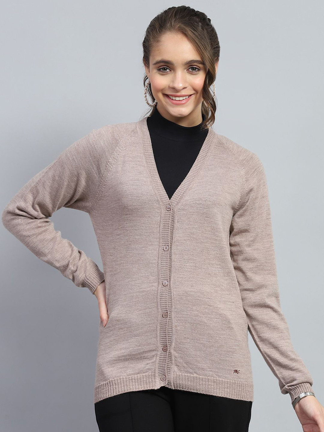 

Monte Carlo Women Woollen Cardigan, Beige