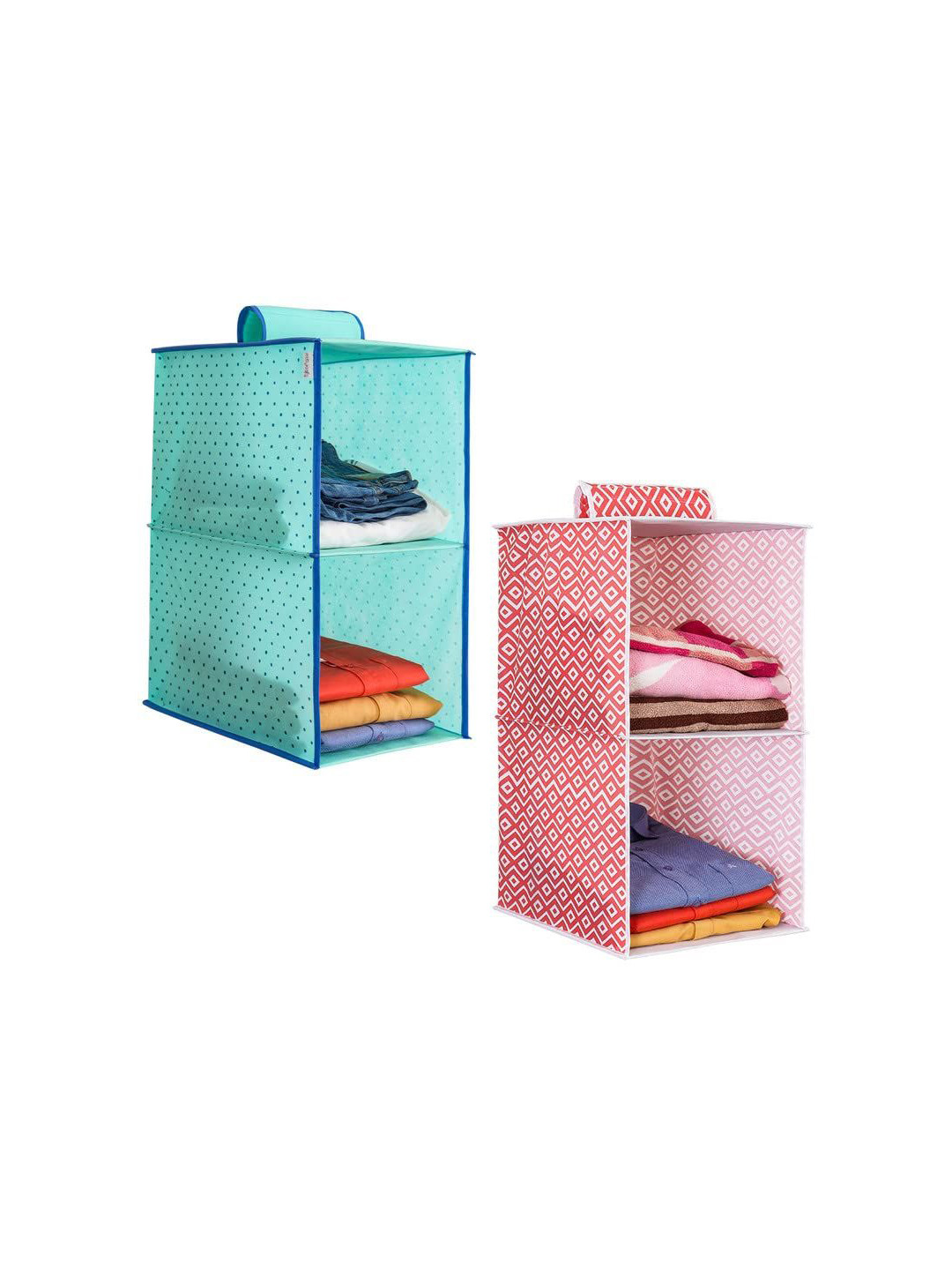

prettykrafts Red 2 Pieces Reusable Multi-Utility Organisers