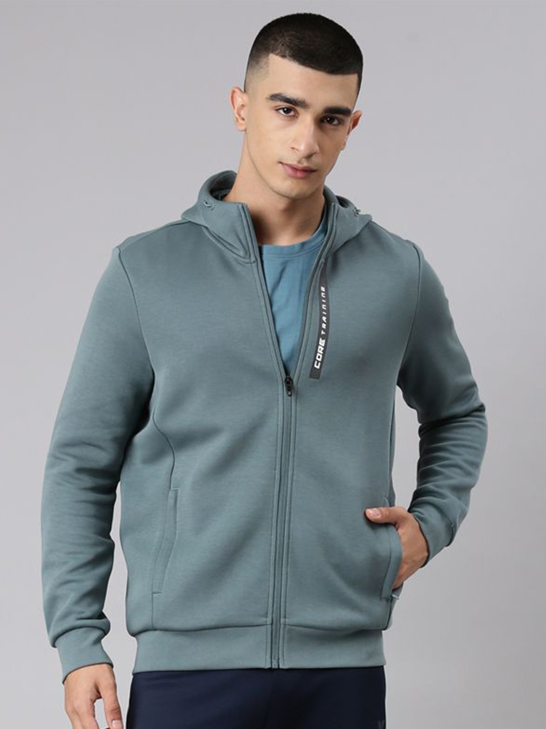 

Xtep Men Hooded Sweatshirt, Grey