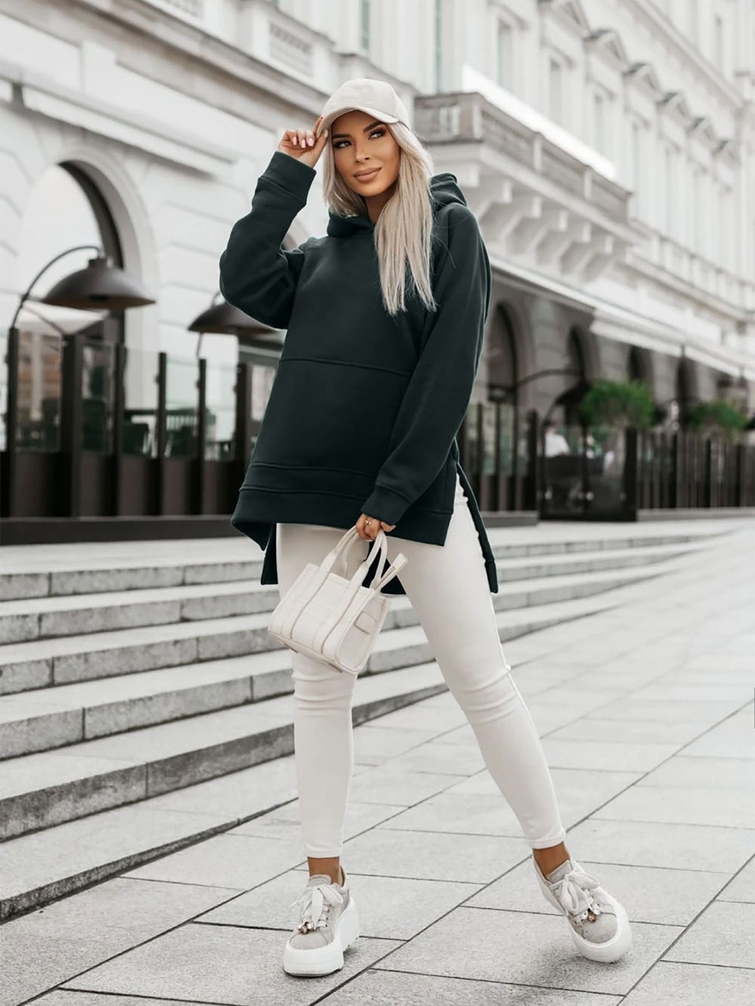 

StyleCast x Revolte Women Hooded Sweatshirt, Grey