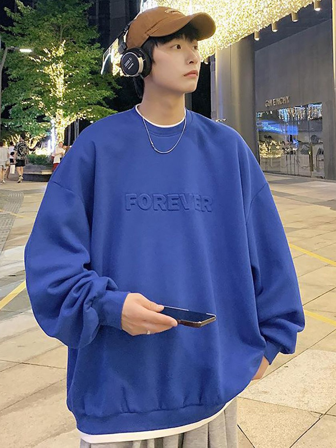 

StyleCast x Revolte Men Sweatshirt, Blue
