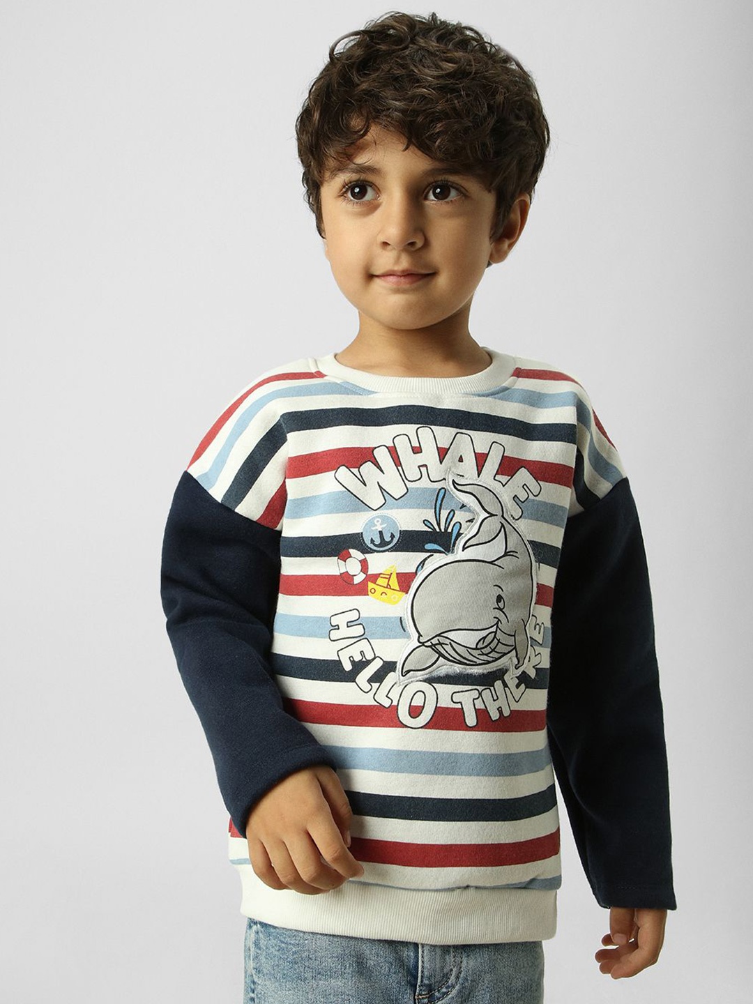 

Nauti Nati Boys Striped Antimicrobial Winter Sweatshirt, Blue