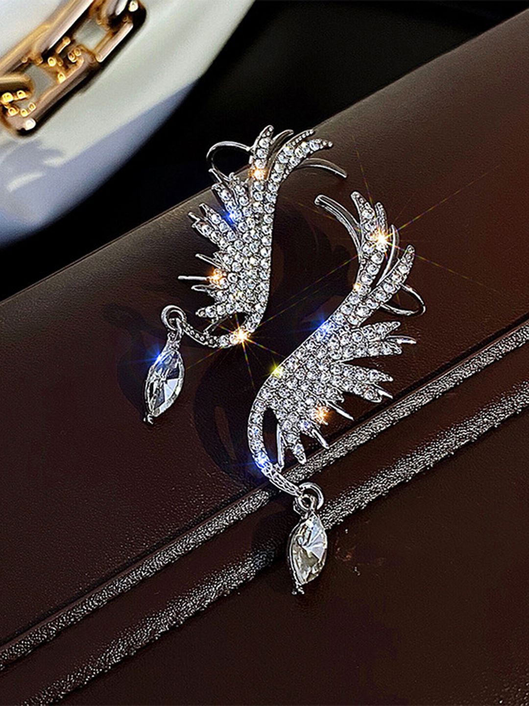 

VAGHBHATT Classic Ear Cuff Earrings, Silver