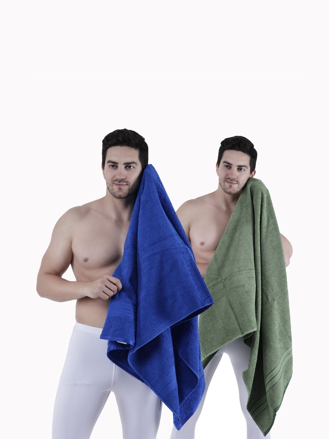 

Dollar Blue & Green 2 Pieces Cotton 400 GSM Bath Towels