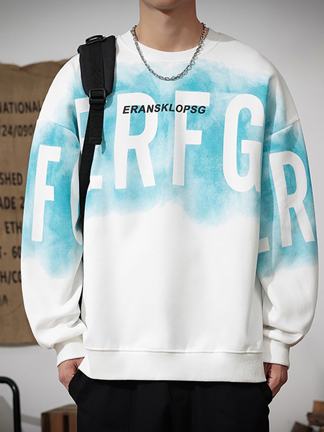 

StyleCast x Revolte Men Pullover Sweatshirt, White