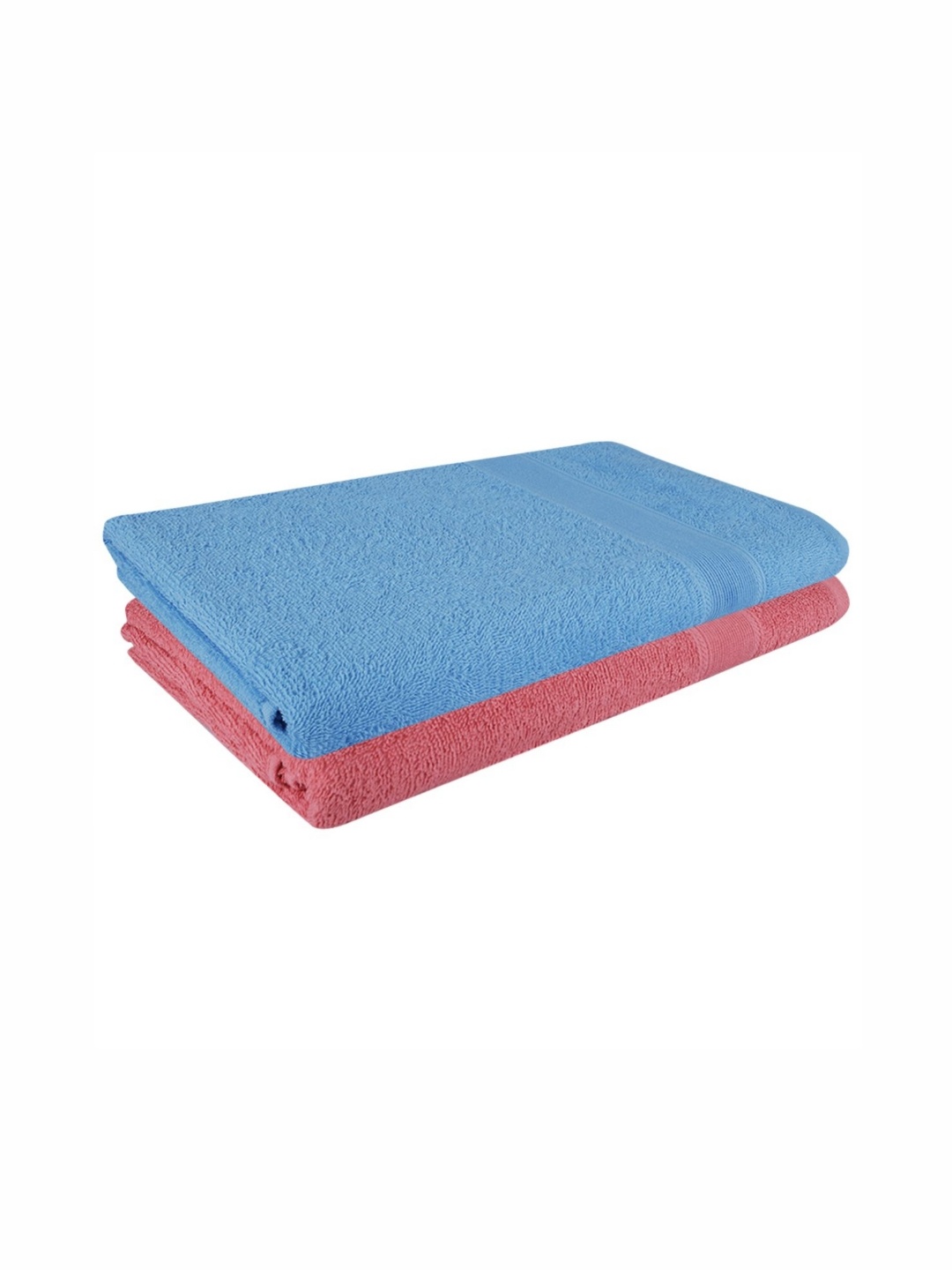 

Dollar Blue & Peach 2 Pieces Cotton 400 GSM Bath Towel