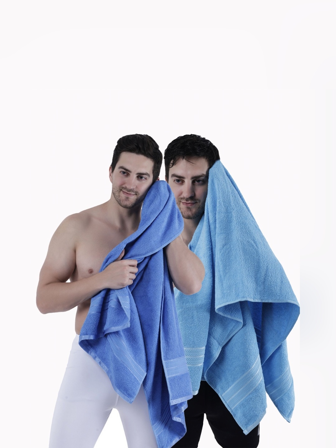 

Dollar Blue & Turquoise Blue 2 Pieces Cotton 400 GSM Bath Towels