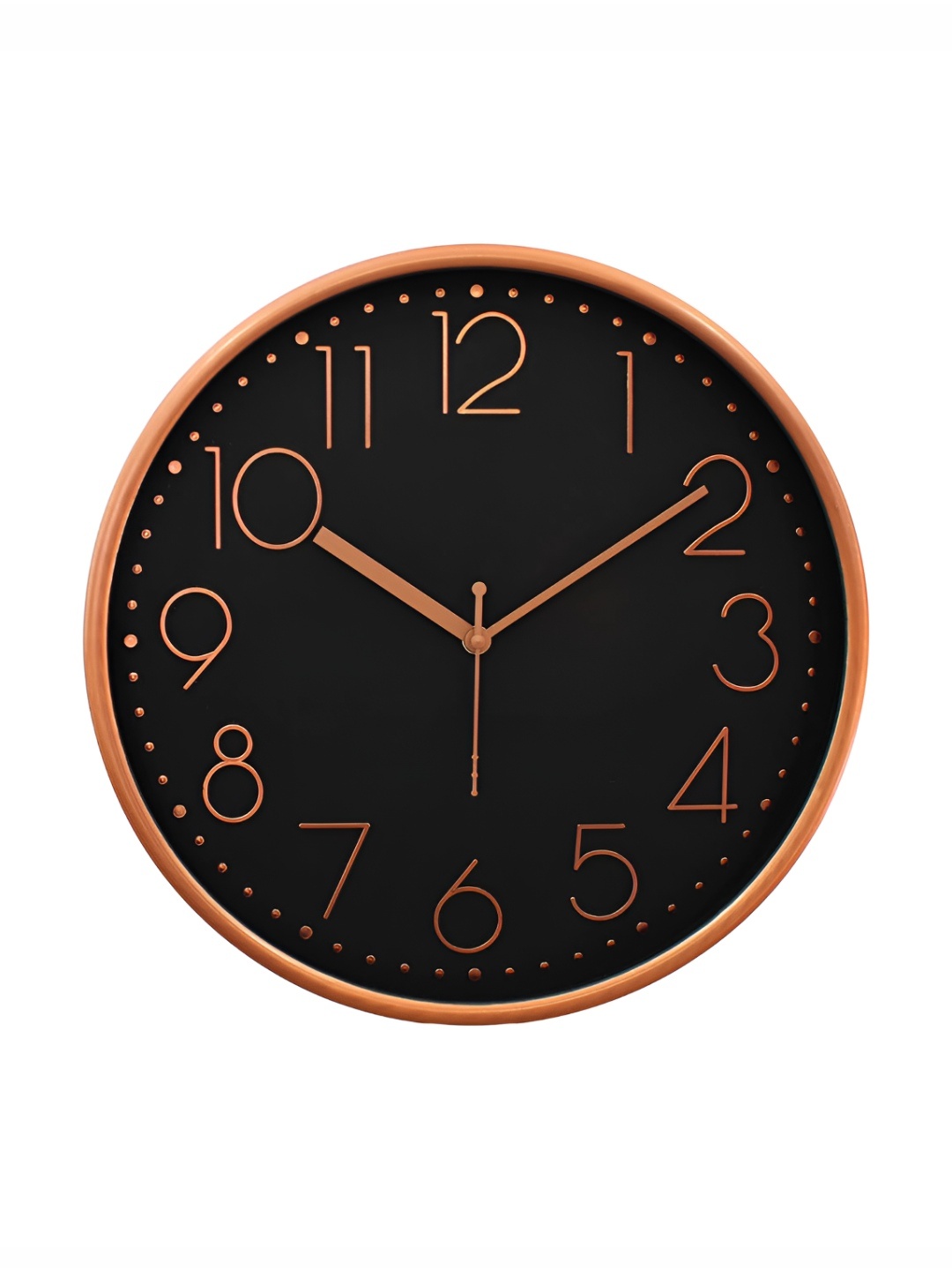 

RANDOM Printed Round Shaped Sweep Silent Movement Contemporary Wall Clock, Black