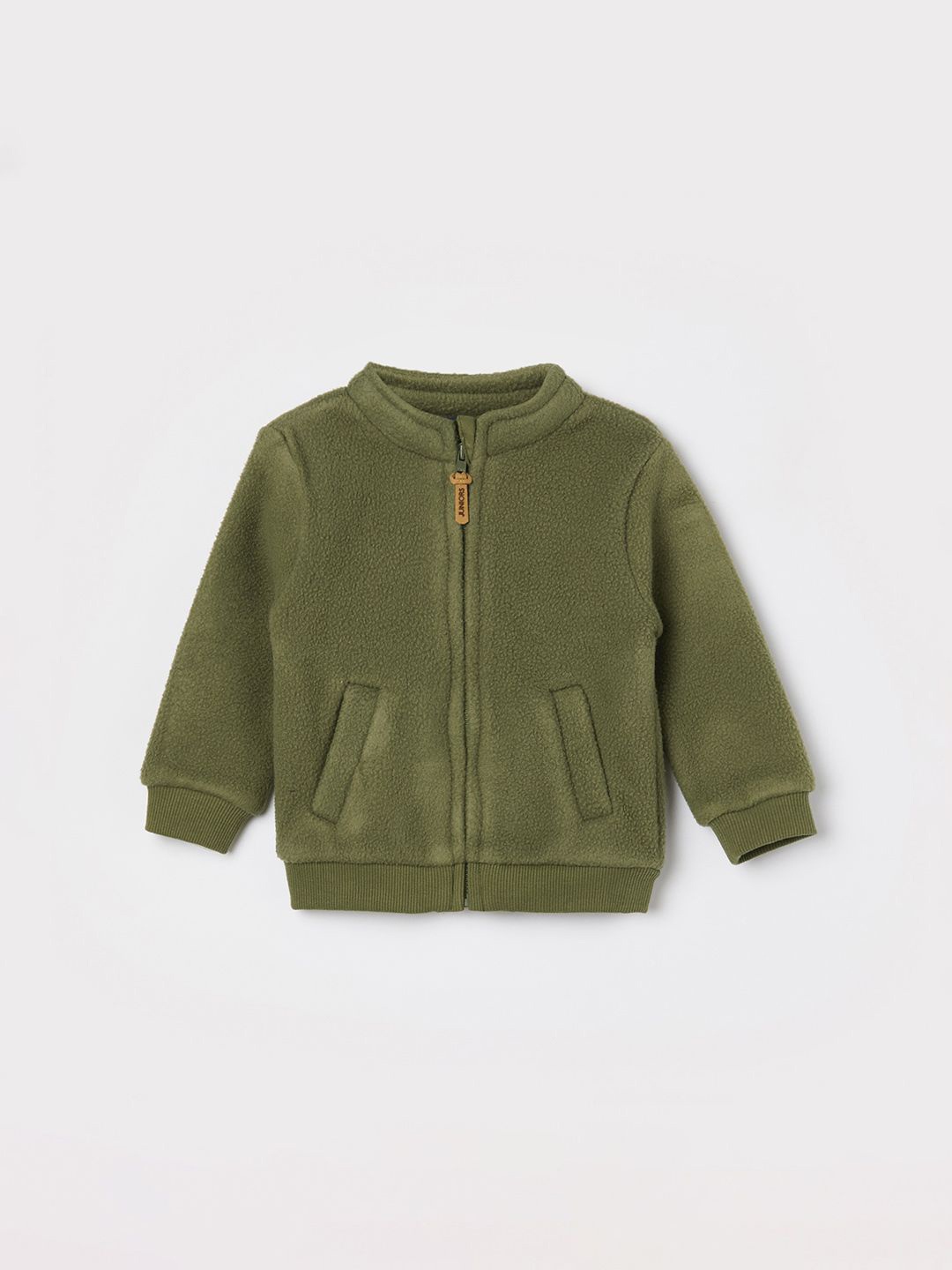 

Juniors by Lifestyle Boys High Neck Front-Open Sweatshirt, Olive