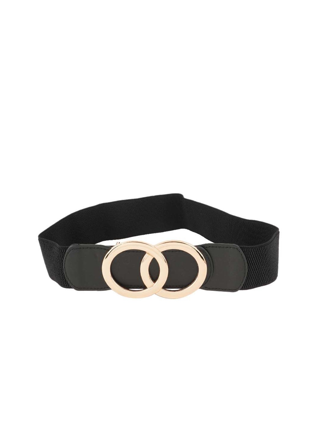 

Style Shoes Women Push Pin Closure Stretchable Textured Belt, Black
