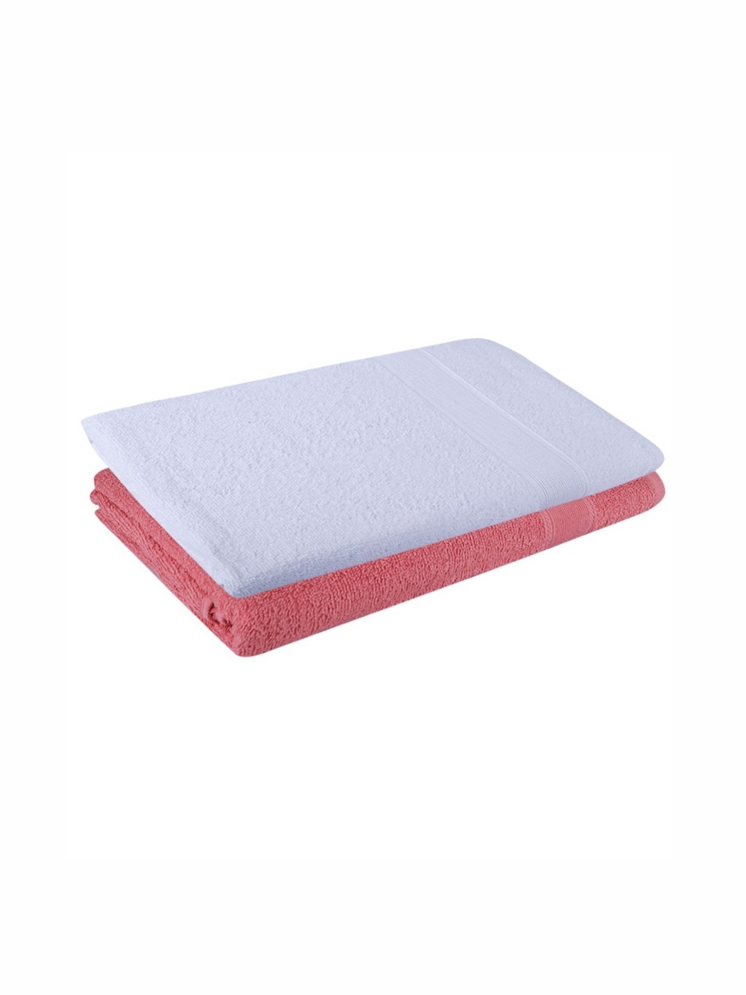 

Dollar Pink & White 2 Pieces Cotton 400 GSM Bath Towels