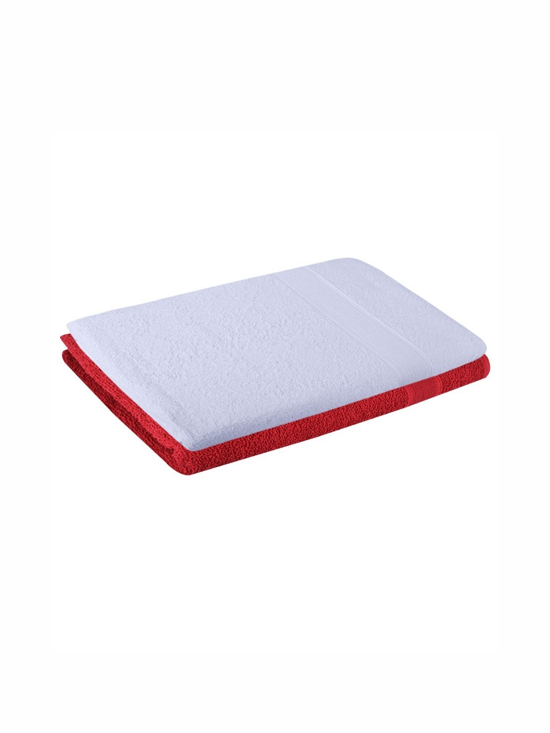 

Dollar White & Red 2 Pieces Cotton 400 GSM Bath Towel