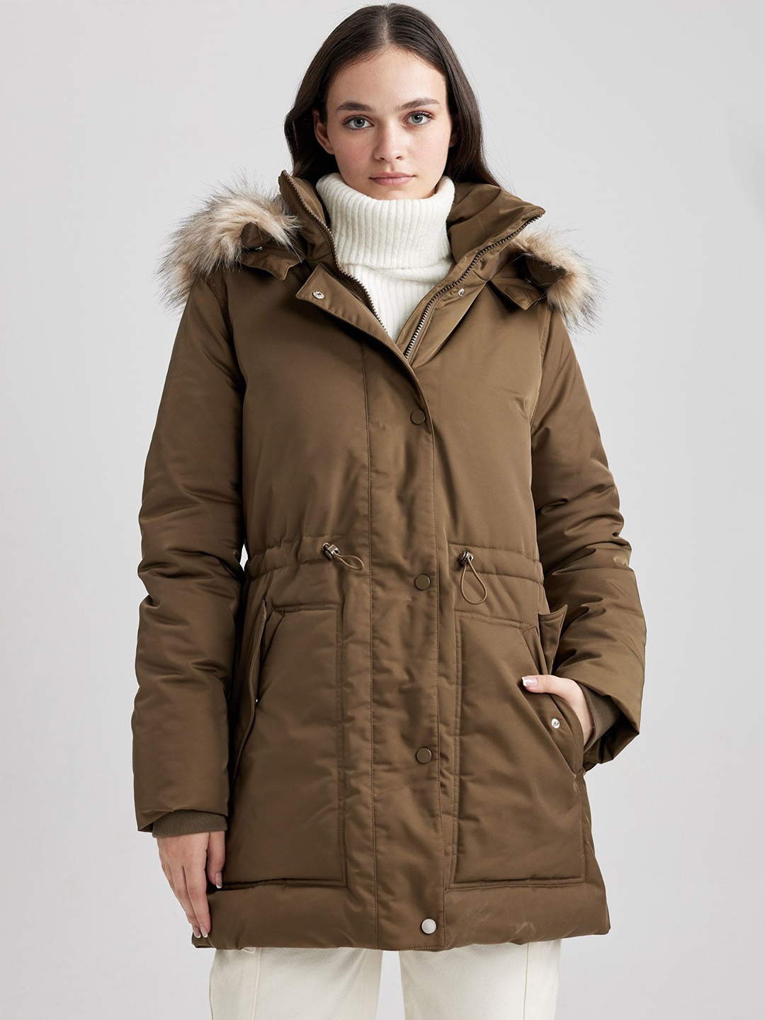 

DeFacto Women Longline Parka Jacket, Na