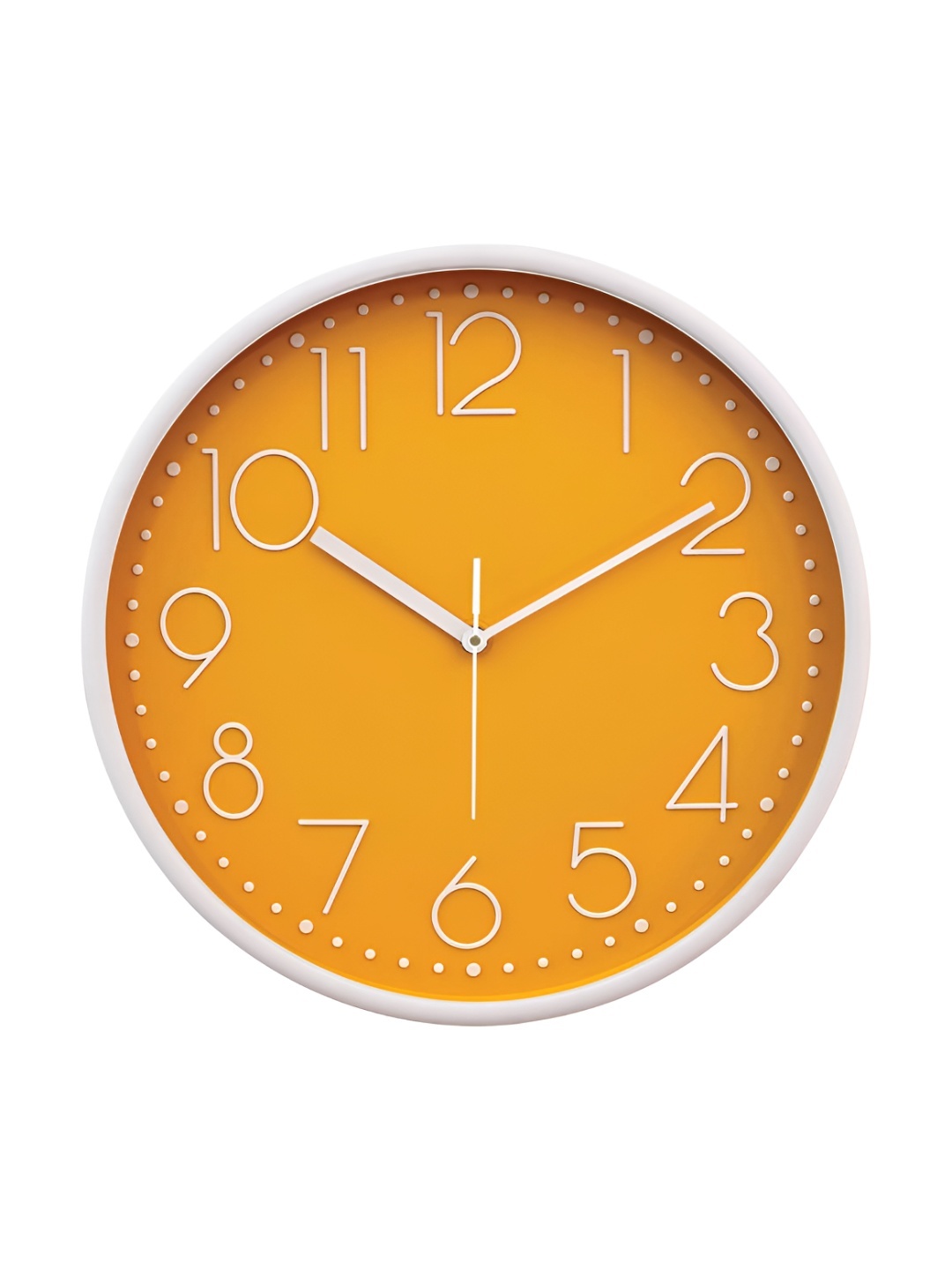 

RANDOM Printed Round Shaped Sweep Silent Movement Contemporary Wall Clock, Yellow