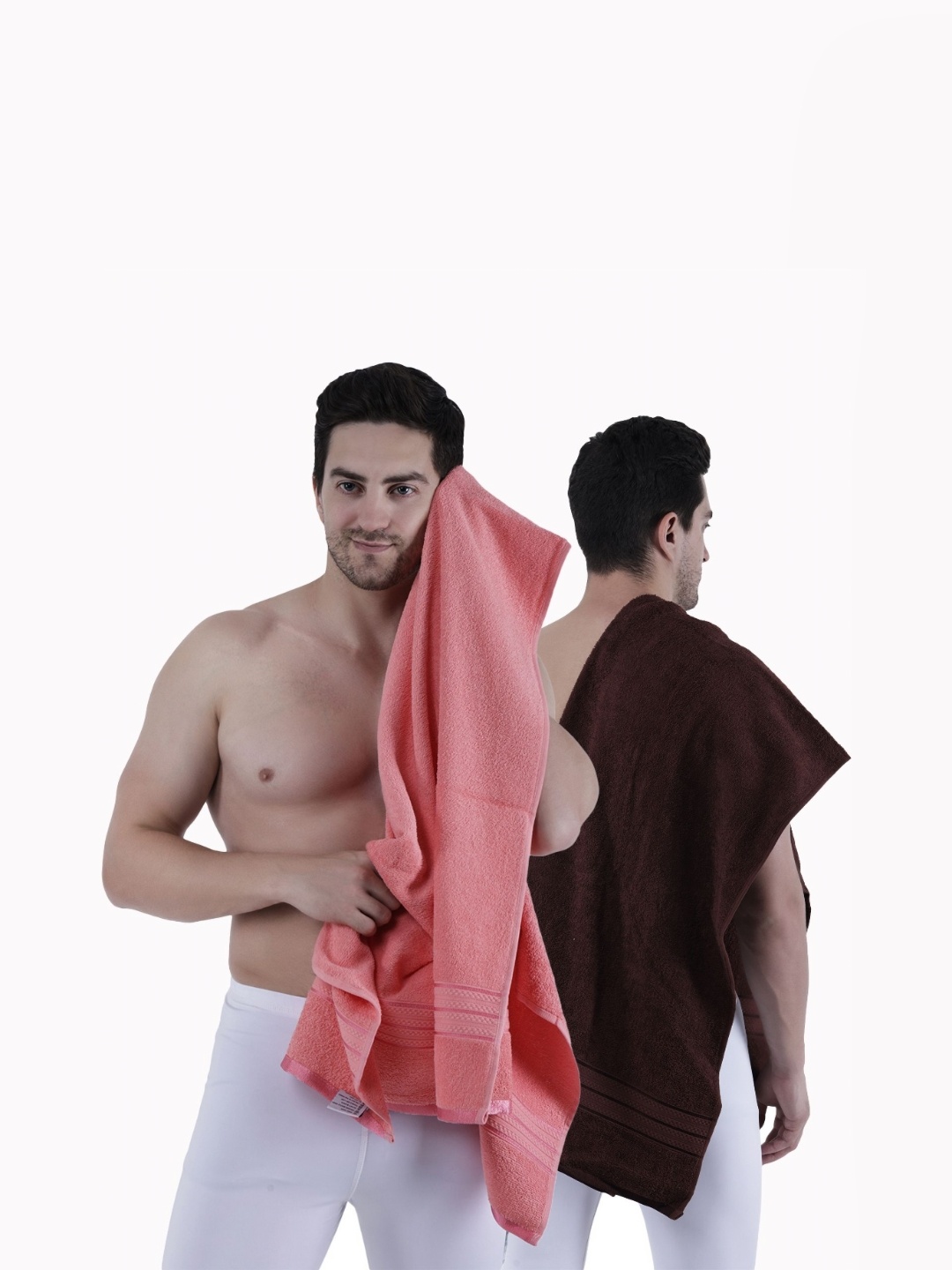 

Dollar Maroon & Pink 2 Pieces Cotton 400 GSM Bath Towel