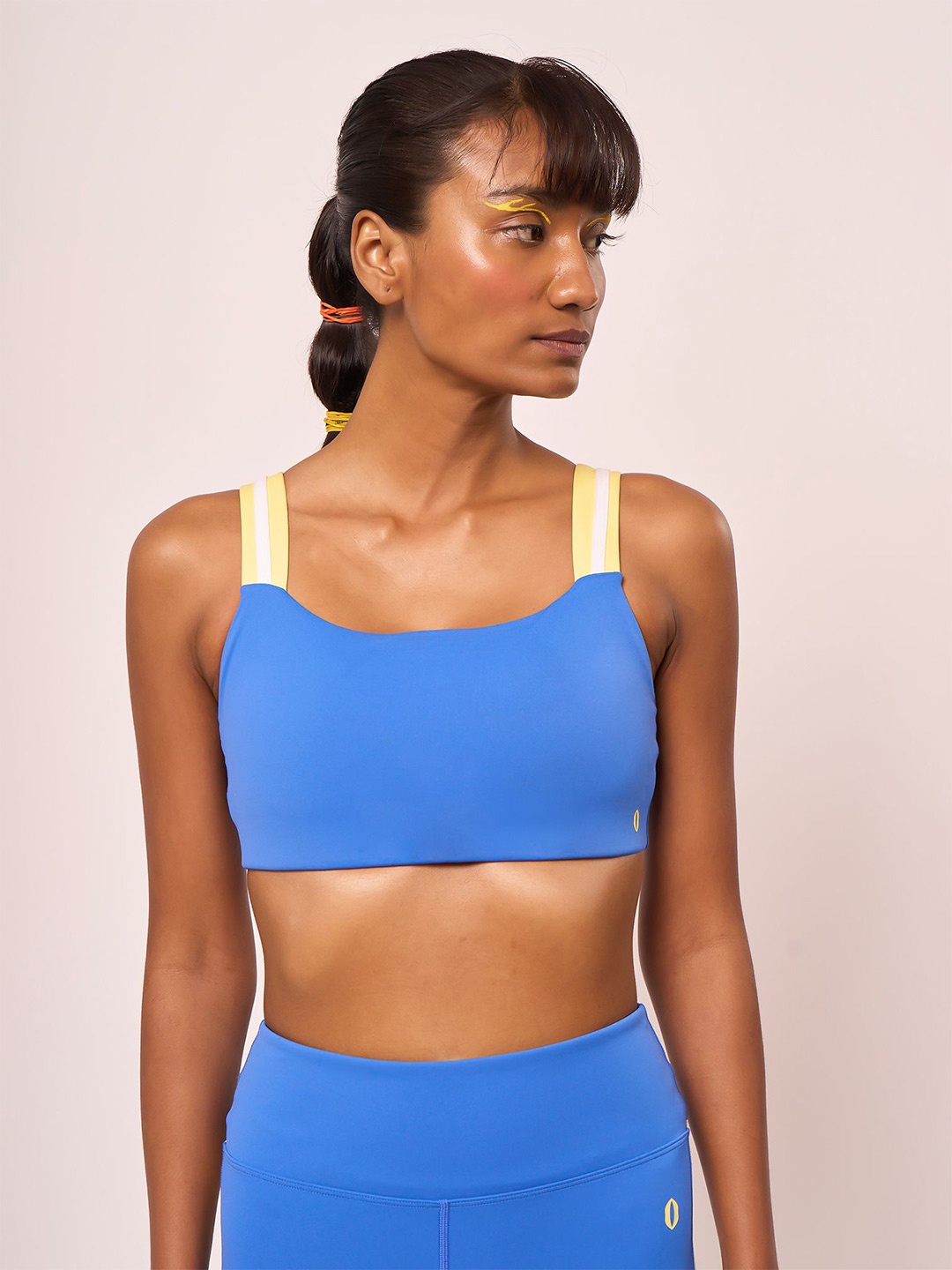 

Sanity Women Breathable Sports Bra with Straps, Blue