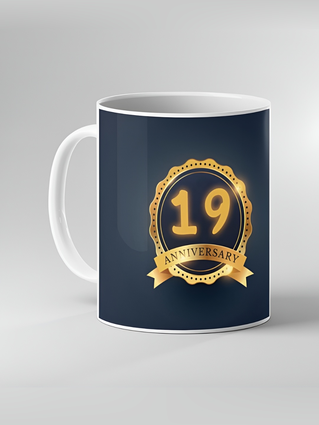 

Keviv White & Black Dishwasher and Microwave Safe Printed Ceramic Coffee Mug 325 ml