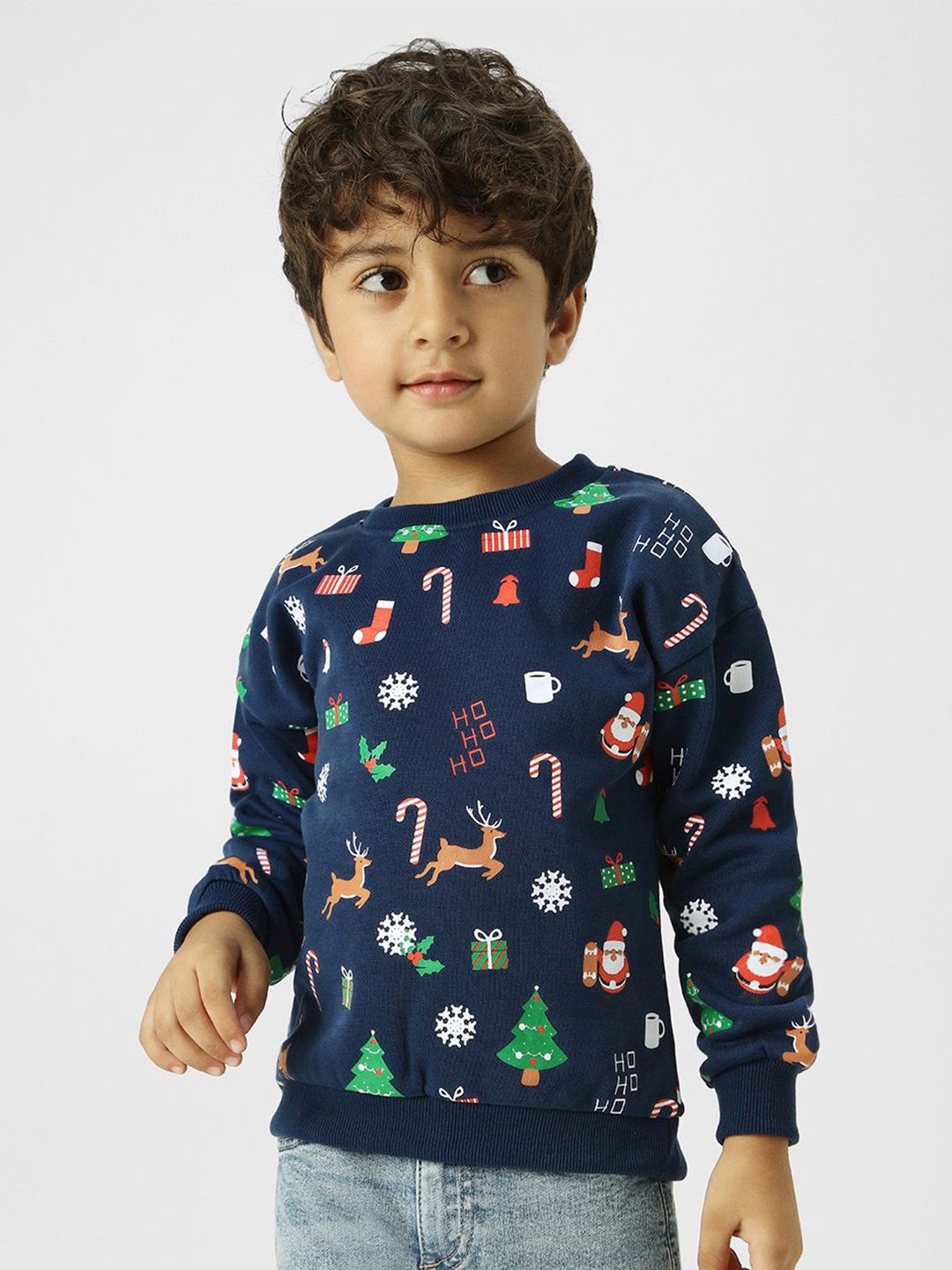 

Nauti Nati Boys Holiday-Themed Navy Pullover Sweatshirt, Navy blue