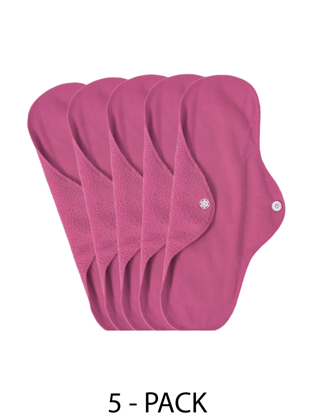 

CareDone 5Pcs Washable & Reusable Leakproof Sanitary Cloth Pads, Pink